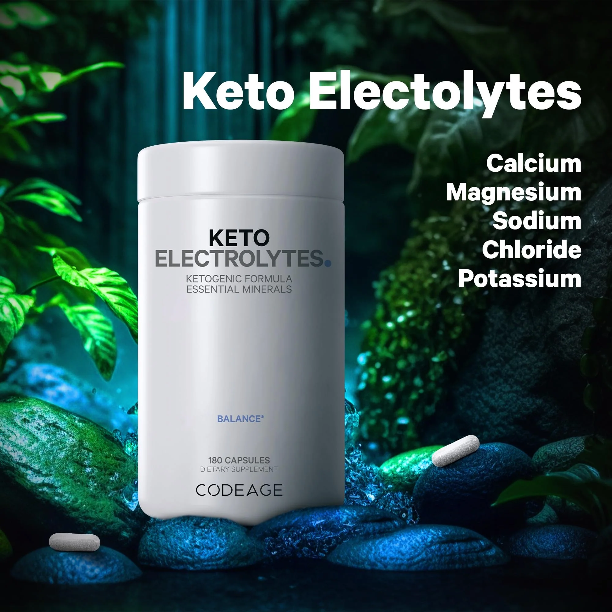 Codeage Keto Electrolytes Supplement – Vegan Electrolyte Tablets w Magnesium, Potassium, Calcium & Salt - Electrolyte Powder Salt Pills & Drink Hydration Supplements – Non-GMO, Keto Diet - 2 Pack - Image 7