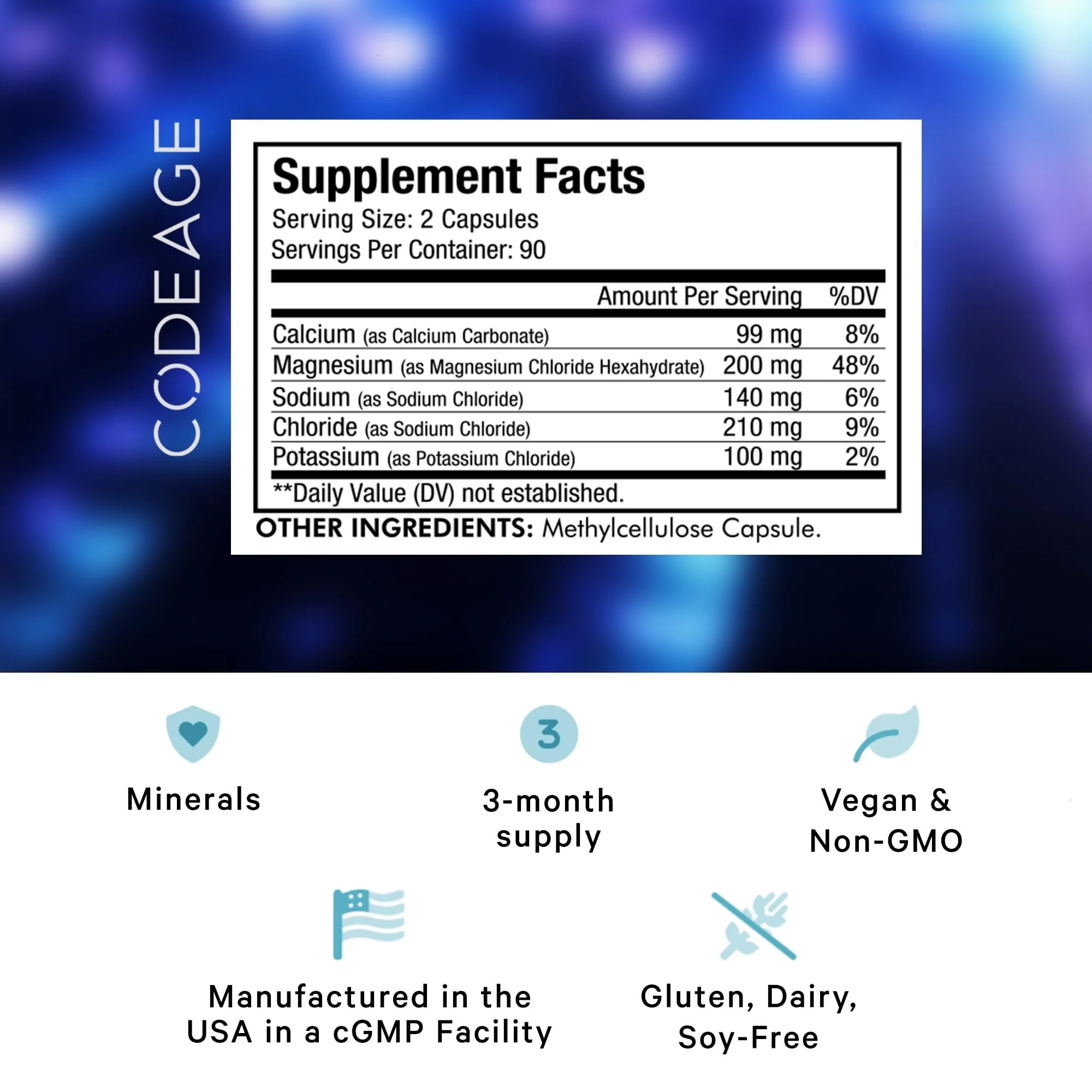 Codeage Keto Electrolytes Supplement – Vegan Electrolyte Tablets w Magnesium, Potassium, Calcium & Salt - Electrolyte Powder Salt Pills & Drink Hydration Supplements – Non-GMO, Keto Diet - 2 Pack - Image 8