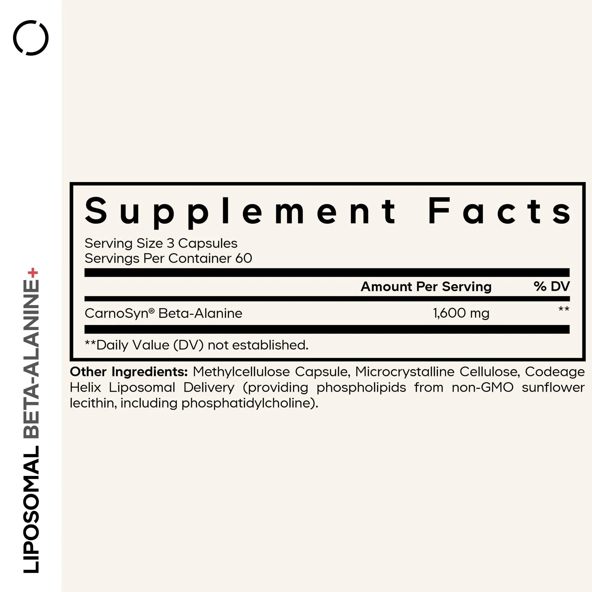 Codeage Liposomal Beta-Alanine Supplement - CarnoSyn Beta-Alanine - 2-Month Supply - Liposomal Delivery - Pre Workout, Post Workout and Sport Supplementation - Non-GMO - 180 Capsules - Image 9