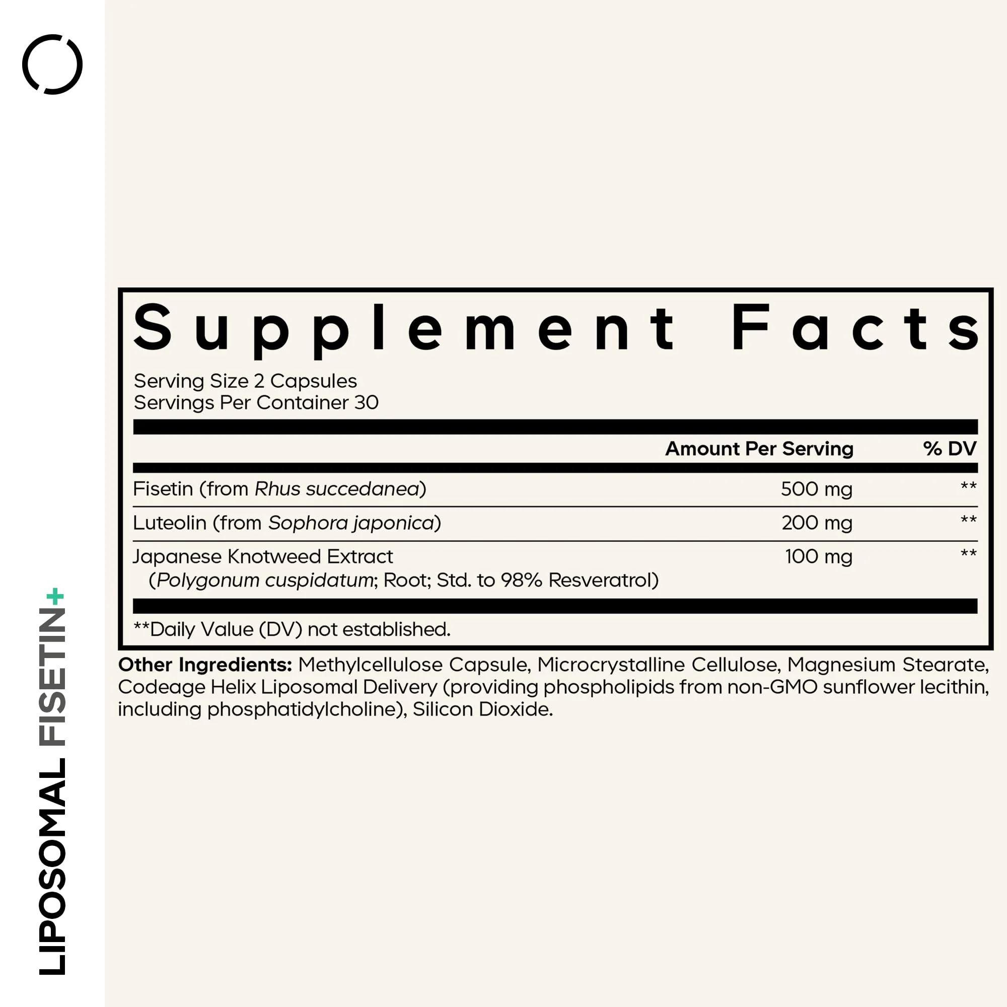 Codeage Liposomal Fisetin Supplement - Fisetin 500 mg - Resveratrol from Japanese Knotweed Extract Polyphenol, Luteolin Sophora Japonica Flavonoid, Liposomal Delivery - Vegan, Non-GMO - 60 Capsules - Image 9