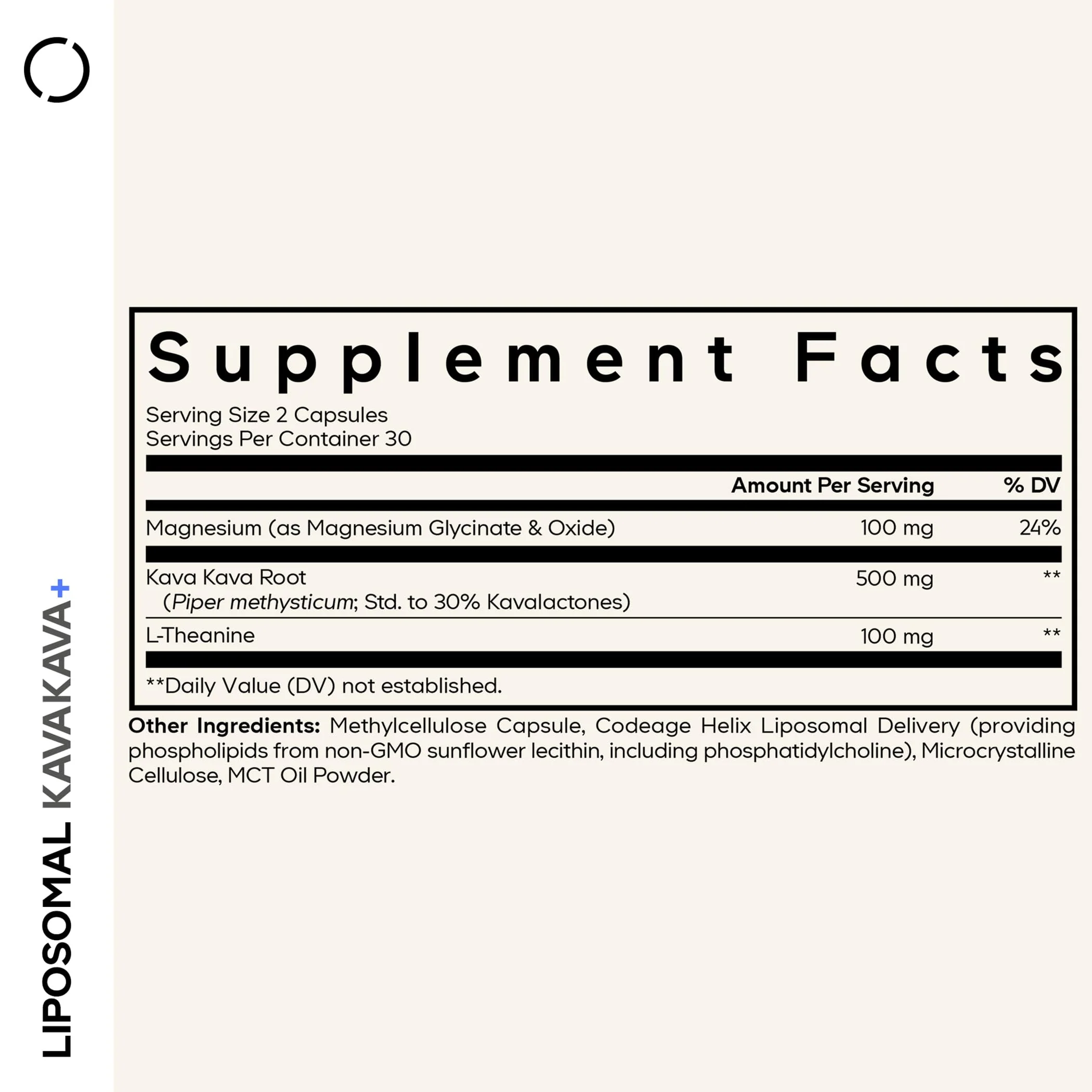 Codeage Liposomal Kava Kava+ Supplement - 500 mg 30% Kavalactones with Magnesium Glycinate - Magnesium Oxide - L-Theanine - Liposomal Delivery - Non-GMO - 60 Capsules - Image 9