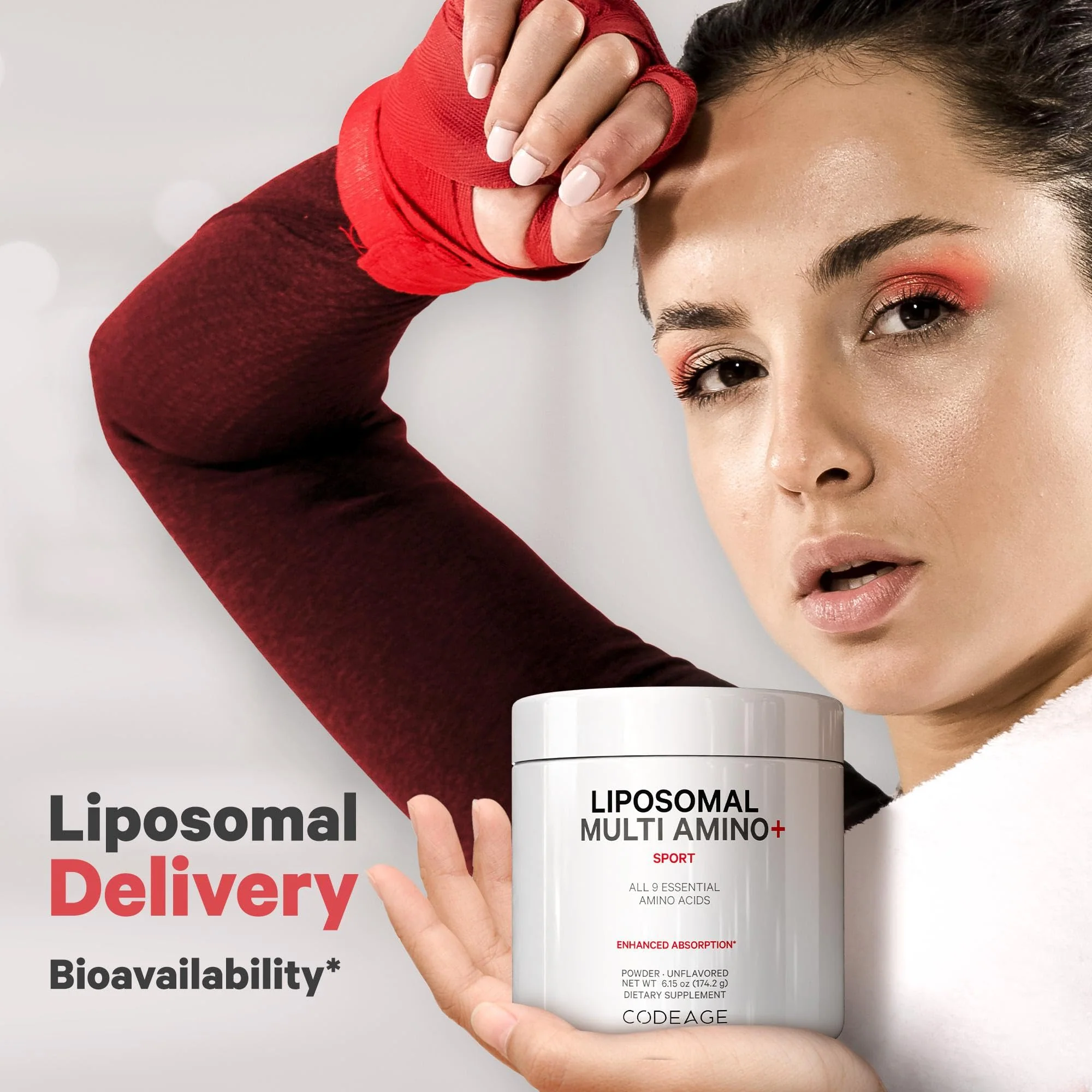 Codeage Liposomal Multi Amino Powder Supplement - BCAA & EAA Supplement All 9 Essential Amino Acids, Branched-Chain Amino Acid, Pre & Post Workout, Unflavored, Liposomal Delivery, Non-GMO, 6.15 oz - Image 3