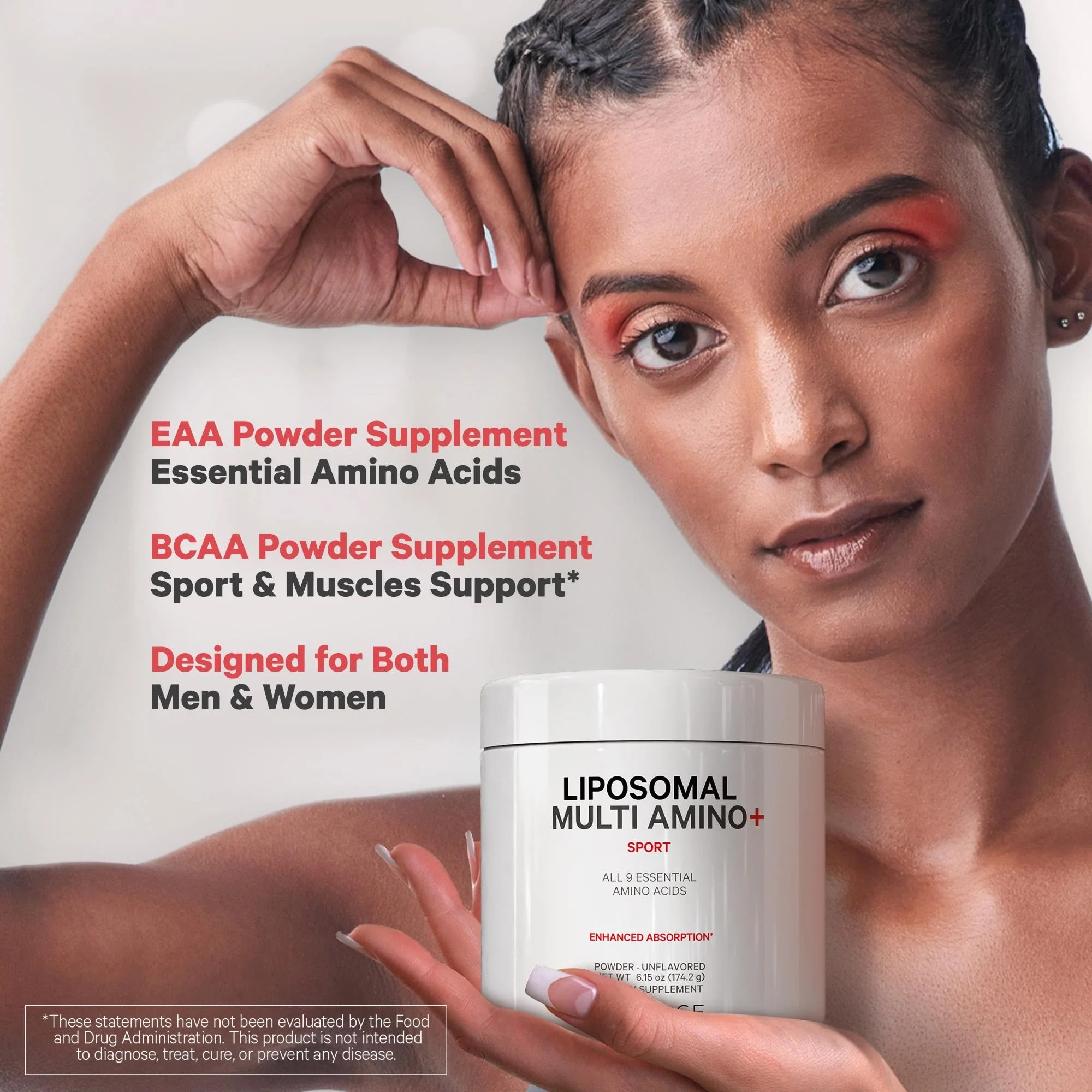Codeage Liposomal Multi Amino Powder Supplement - BCAA & EAA Supplement All 9 Essential Amino Acids, Branched-Chain Amino Acid, Pre & Post Workout, Unflavored, Liposomal Delivery, Non-GMO, 6.15 oz - Image 7