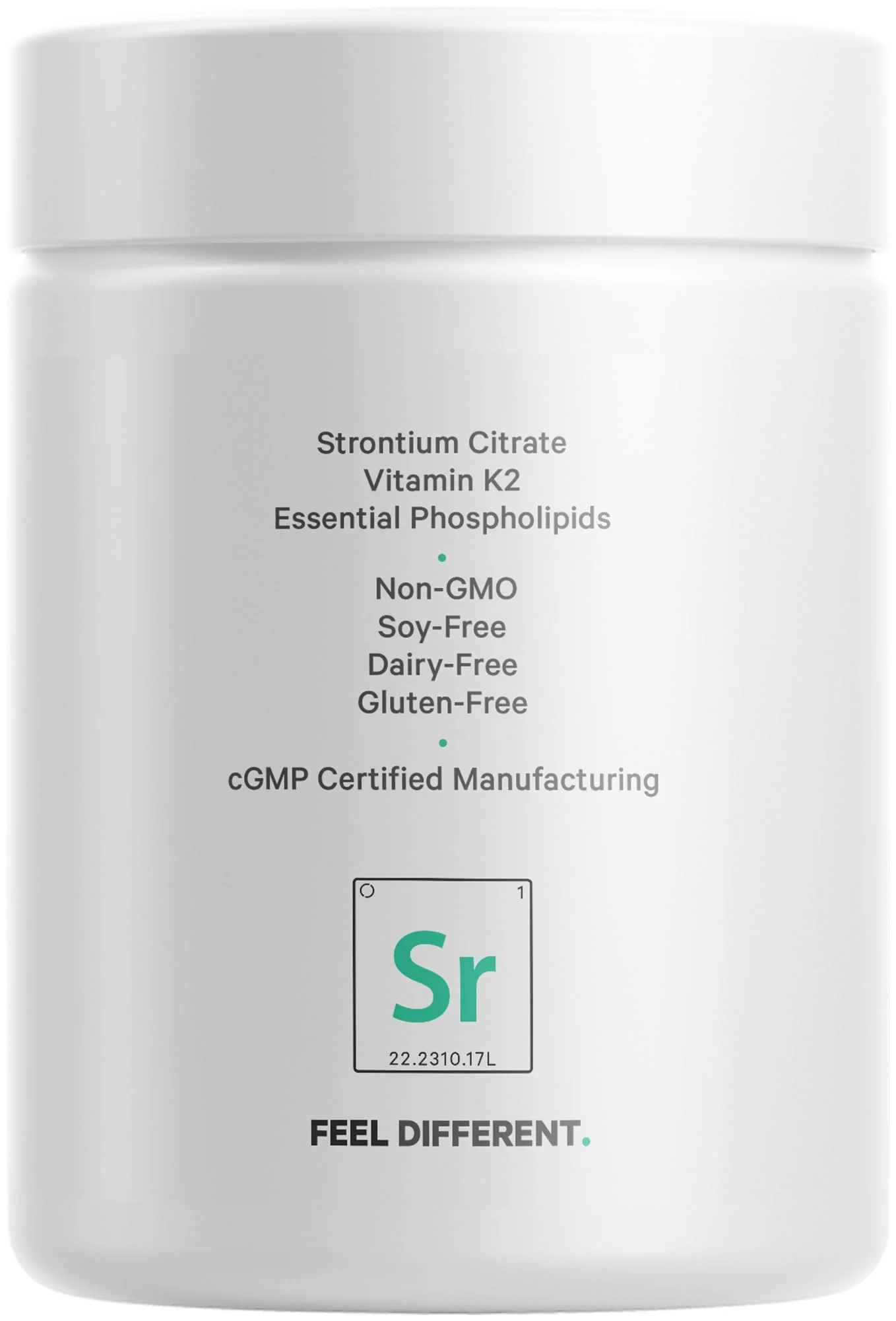 Codeage Liposomal Strontium Supplement - Strontium Citrate, Vitamin K2 MK-7, Liposomal Delivery, Non-GMO, Gluten-Free - 90 Capsules - Image 2