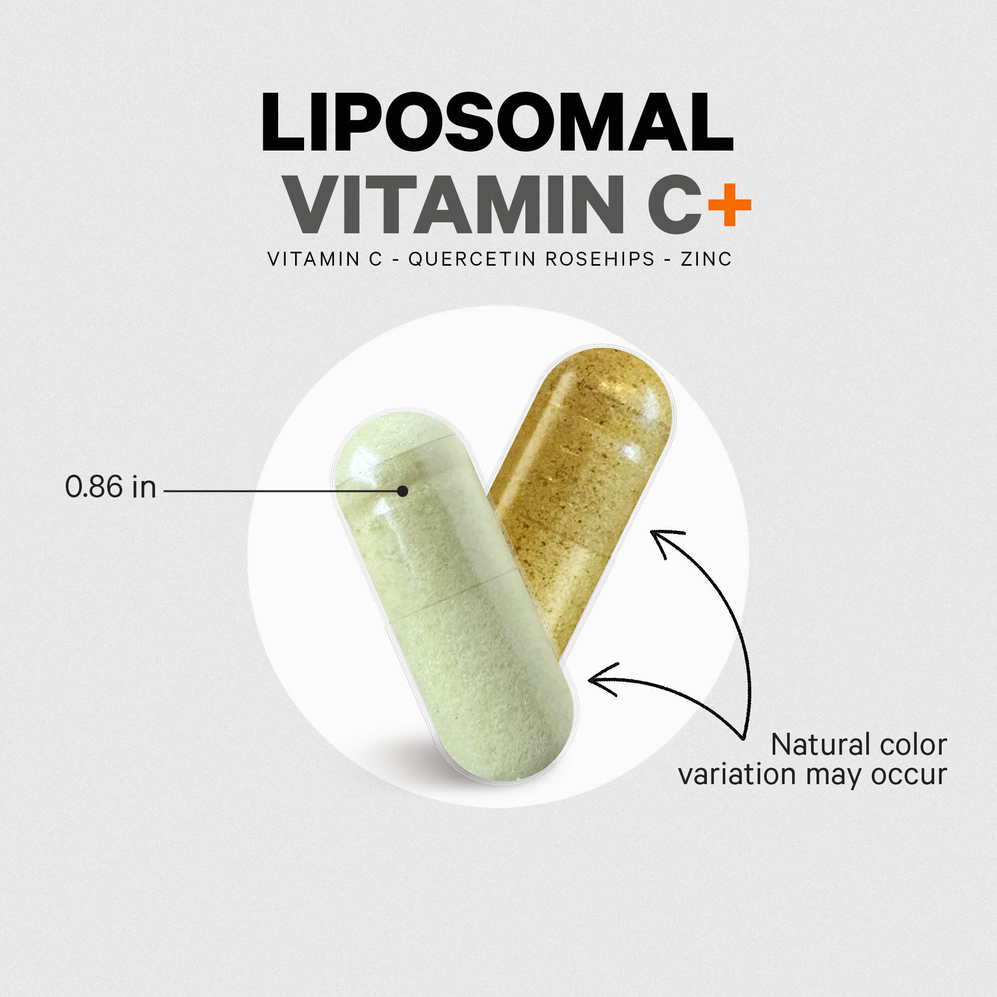 Codeage Liposomal Vitamin C 1500mg with Zinc, Elderberry, Citrus Bioflavonoids Grapefruit, Lemon, Orange Powder, Quercetin & Rose Hips Fruit – Vegan Supplement - Non-GMO, Vegan Pills, 180 Capsules - Image 7