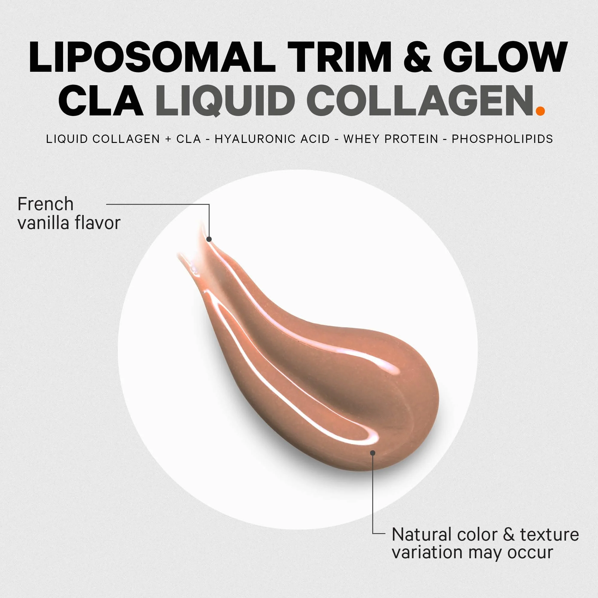 Codeage Liquid Collagen Supplement Vanilla Flavor, Beauty Trim & Glow Liposomal Collagen Peptides, CLA Conjugated Linoleic Acid, Hyaluronic Acid, Vitamin E, Hydrolyzed, Non-GMO, 15.22 fl oz - Image 3