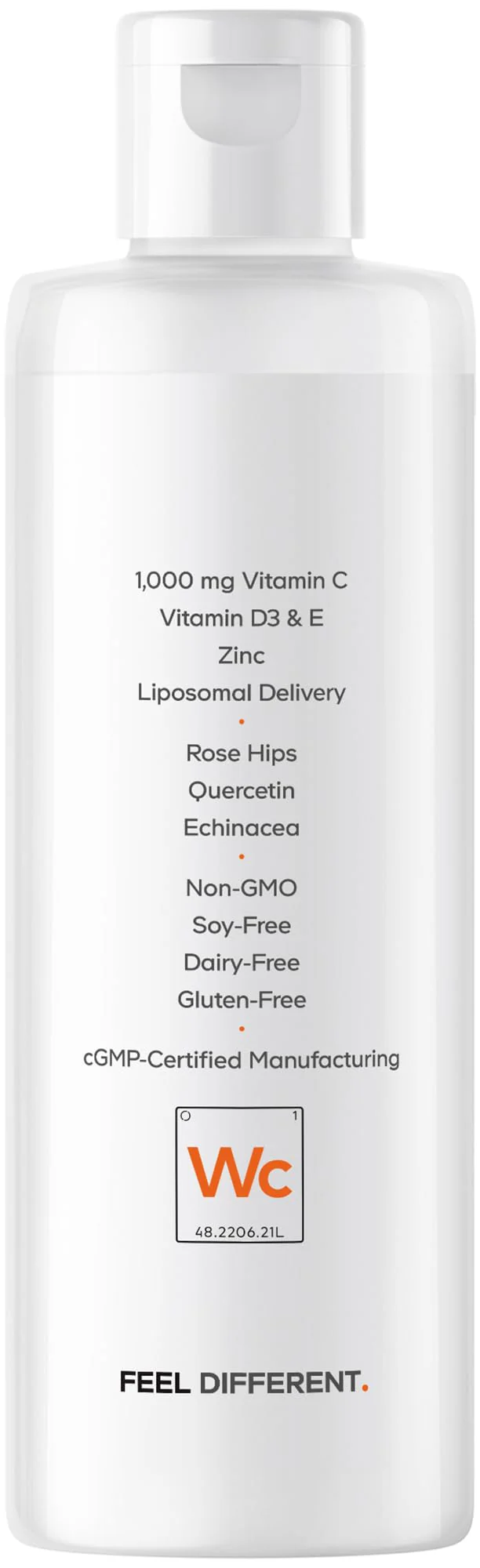Codeage Liquid Vitamin C 1000mg, Vitamins D3, E & Zinc, Rose HIPS, Quercetin, Echinacea, Vegan Liposomal Vitamin C Supplement, Non-GMO - 15.22 fl oz - Image 2