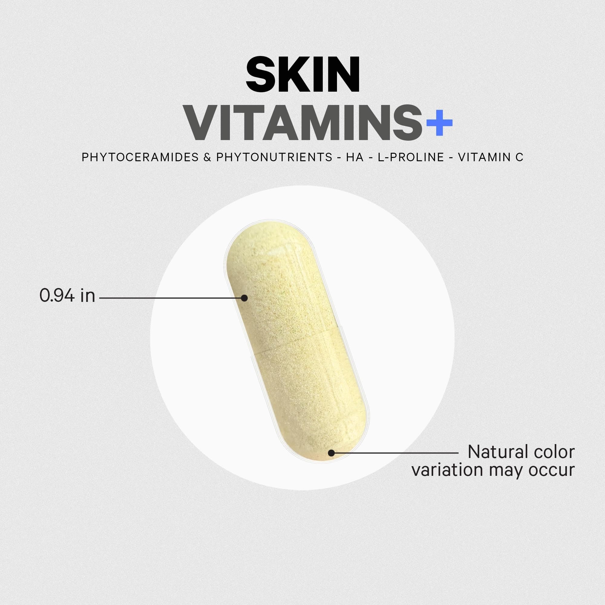 Codeage Skin Vitamins+ Supplement – Ceramosides, Dermaval, Hyaluronic Acid, Coffeeberry, Vitamin C – Skin Elasticity, Wrinkle & Moisture Support – Liposomal Delivery – Non-GMO, 30 Capsules - Image 3