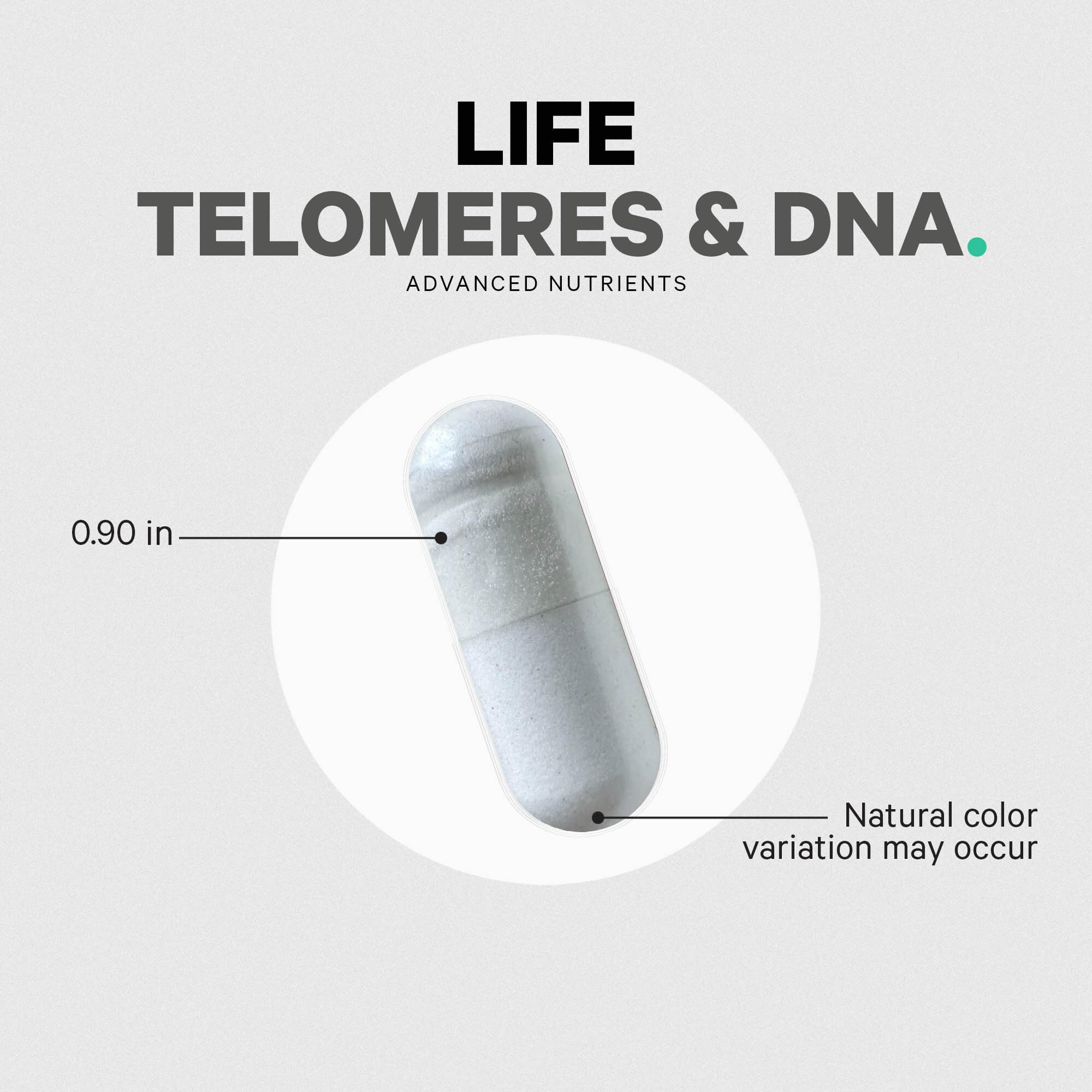 Codeage Ultra Life Telomeres Supplement - 5 MTHF Folate Vitamin B9, Vitamin B12 Methylcobalamin, Vitamin D3, L-Theanine, Ashwagandha - 3-Month Supply - DNA, Methylation Cycle - Non-GMO - 90 Capsules - Image 3