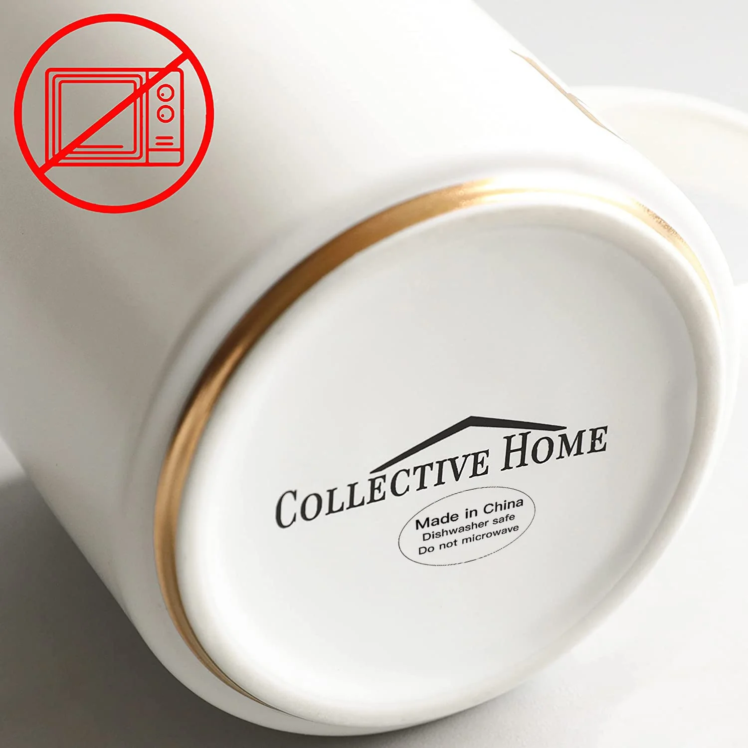 COLLECTIVE HOME - Monogram Ceramic Mugs, 15 oz Golden Initial Coffee Cups, Elegant Alphabet Tea Mugs, Elegant Personalized Mug with Gift Box, Luxurious Cups for Office and Home (c) - Image 2