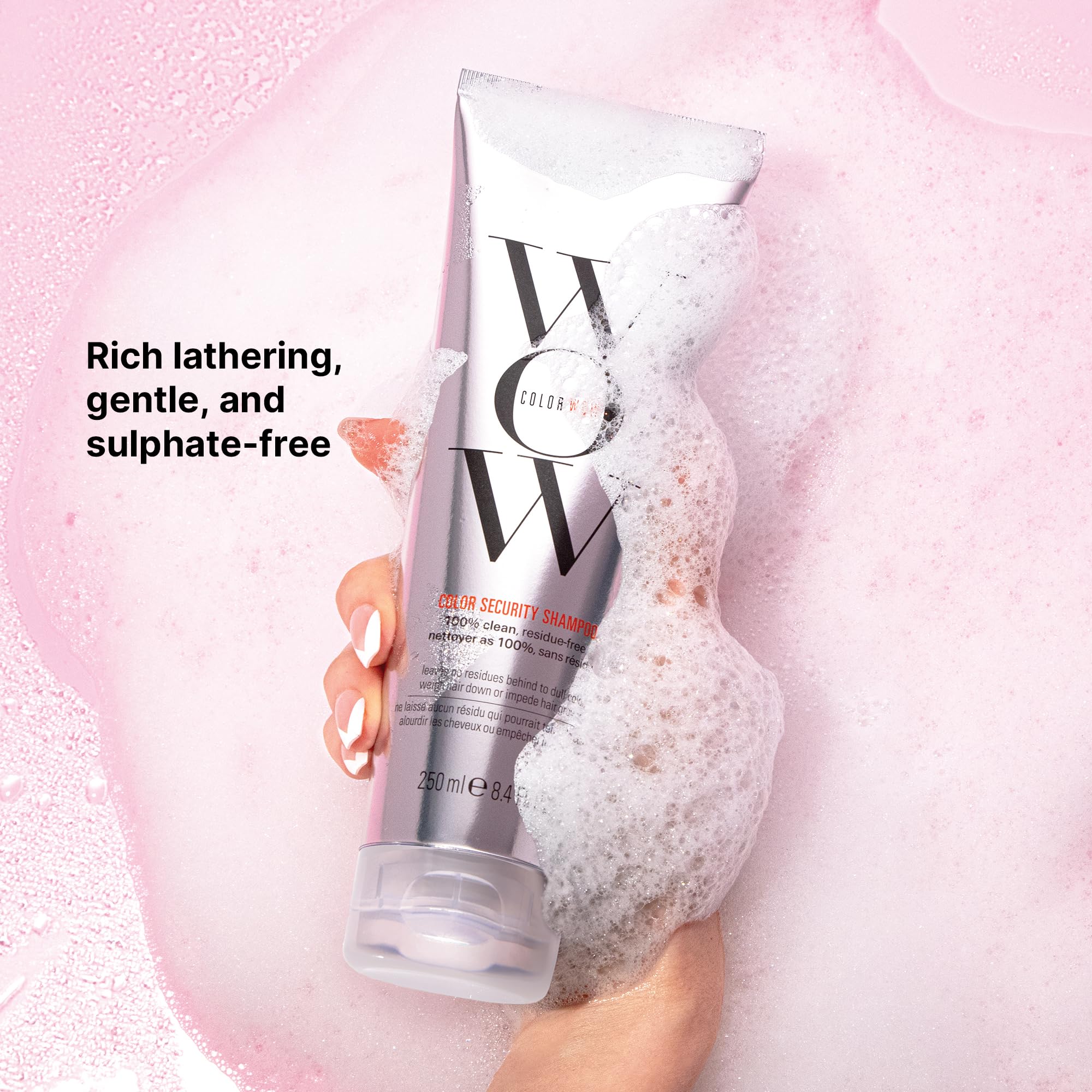 COLOR WOW Color Security Shampoo, 32 fl oz – Sulfate Free & Residue-Free Formula, Healthy Looking Hair & Scalp, Paraben Free Salon Quality - Image 3