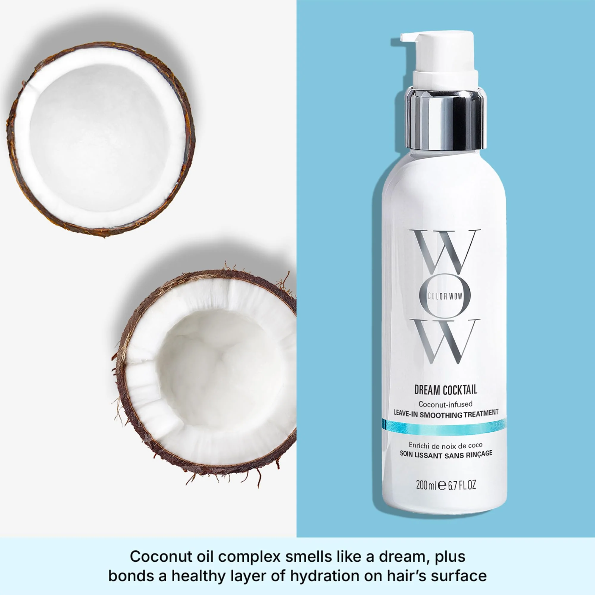 COLOR WOW Dream Cocktail Coconut Infused Leave-in Treatment – Silky, Supple, Frizz-Free Hair | Blow Dry Boost + Heat Protectant - Image 4