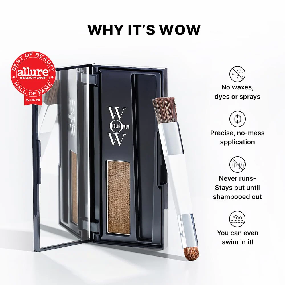 COLOR WOW Root Cover Up, Dark Brown – Instant Grey Coverage and Temporary Touch-Up, Water and Sweat Resistant, No mess Award-Winning Formula - Image 4