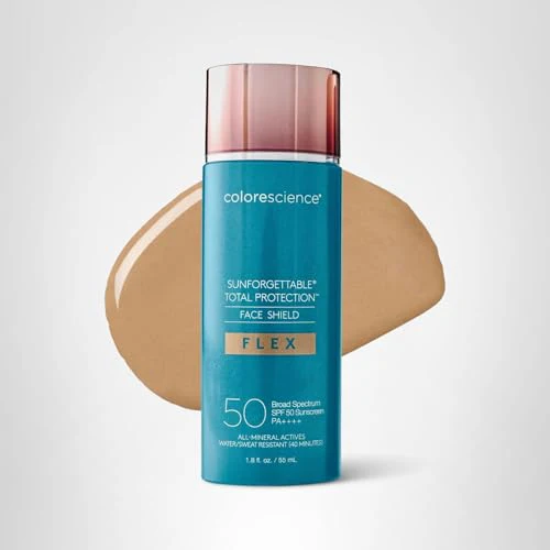 Colorescience 50 to 70 SPF Total Protection Face Shield Flex SPF 50, Zinc Oxide Formula, Tan, 1.8 fl. oz. - Image 2