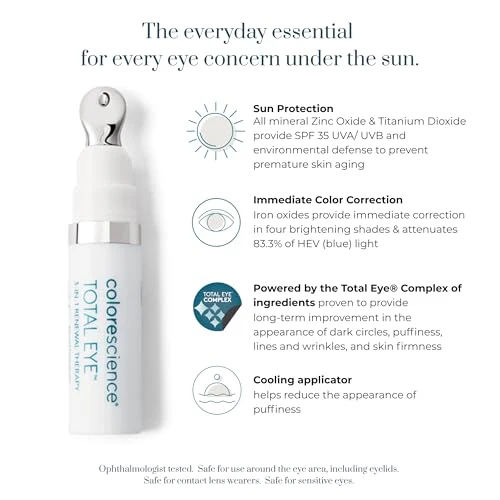 Colorescience Total Eye 3-in-1 Renewal Therapy, 0.23 Fl Oz, Medium - Image 10