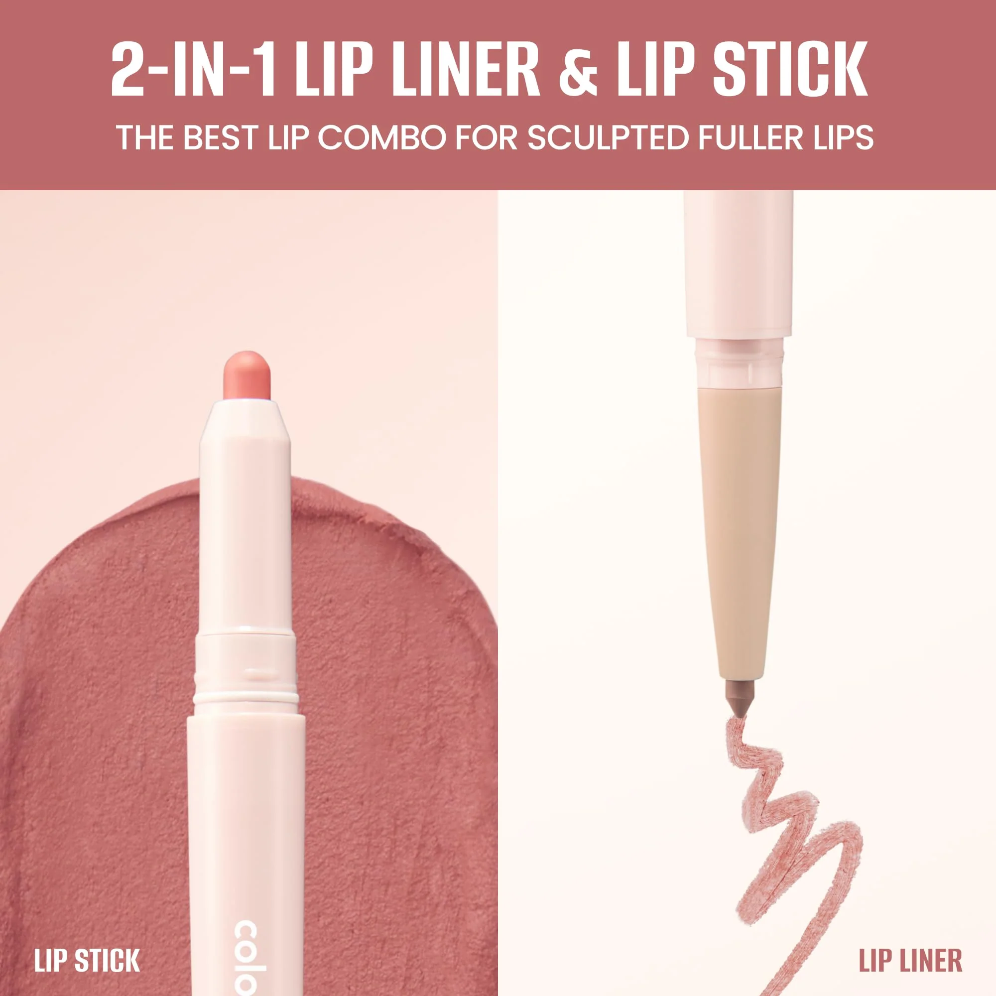 COLORGRAM All In One Over-Lip Maker 05 Cool Rose | Versatile Lip Liner & Contour, Matte finish, Perfect for Daily wear, Bigger and Fuller Lips, Plumping effect, Smooth, creamy texture - Image 8