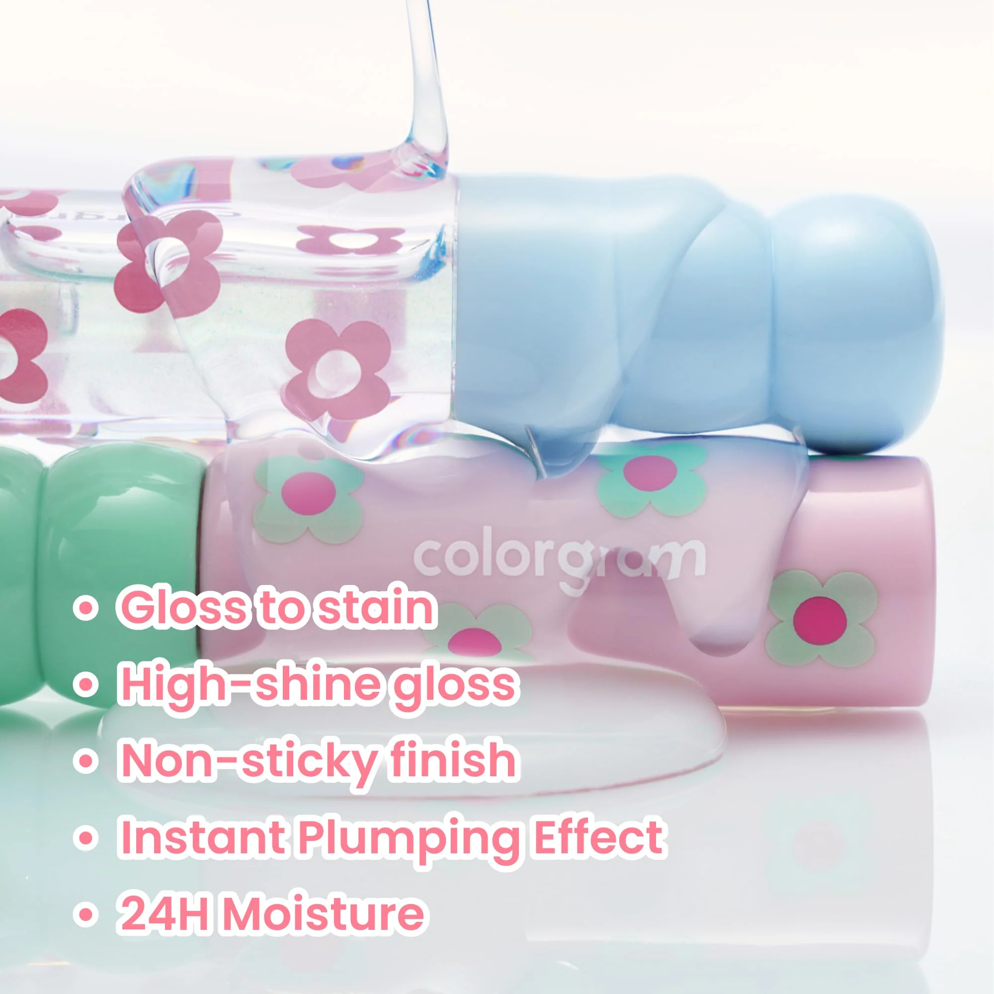 COLORGRAM Fruity Glass Tint Pearl Gloss | Long Lasting & Waterproof Lip Stain | Glossy Transparent Dewy Lip Gloss with subtle Pink Glitter, Buildable & Blendable for Glowing, Sparkling effect 0.11 Oz. - Image 7