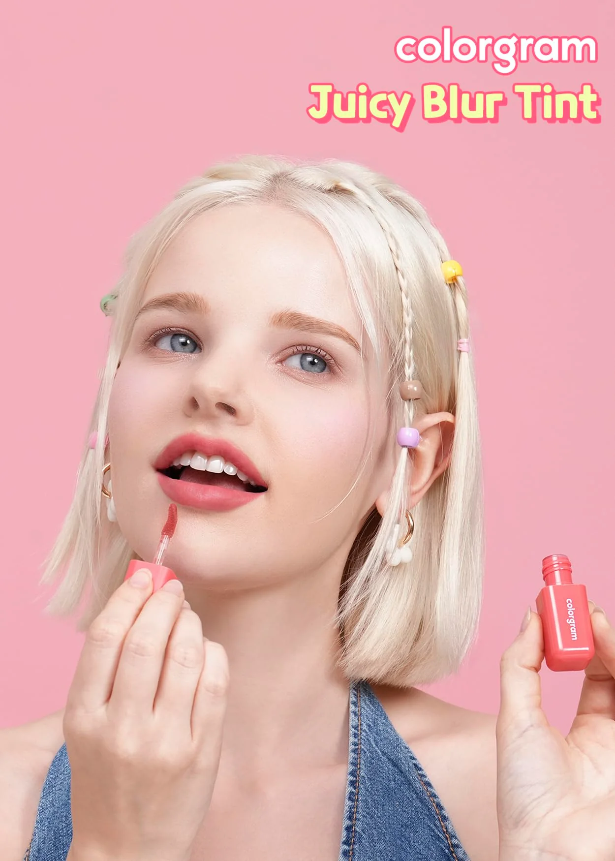 COLORGRAM Juicy Blur Tint 08 Cooling Strawberry | Daily Semi-Matte, Semi-Glossy, Long-Lasting Lip Stain, Moisturizing, Buildable & Blendable, highly Pigmented (0.12 Fl. Oz.) - Image 7
