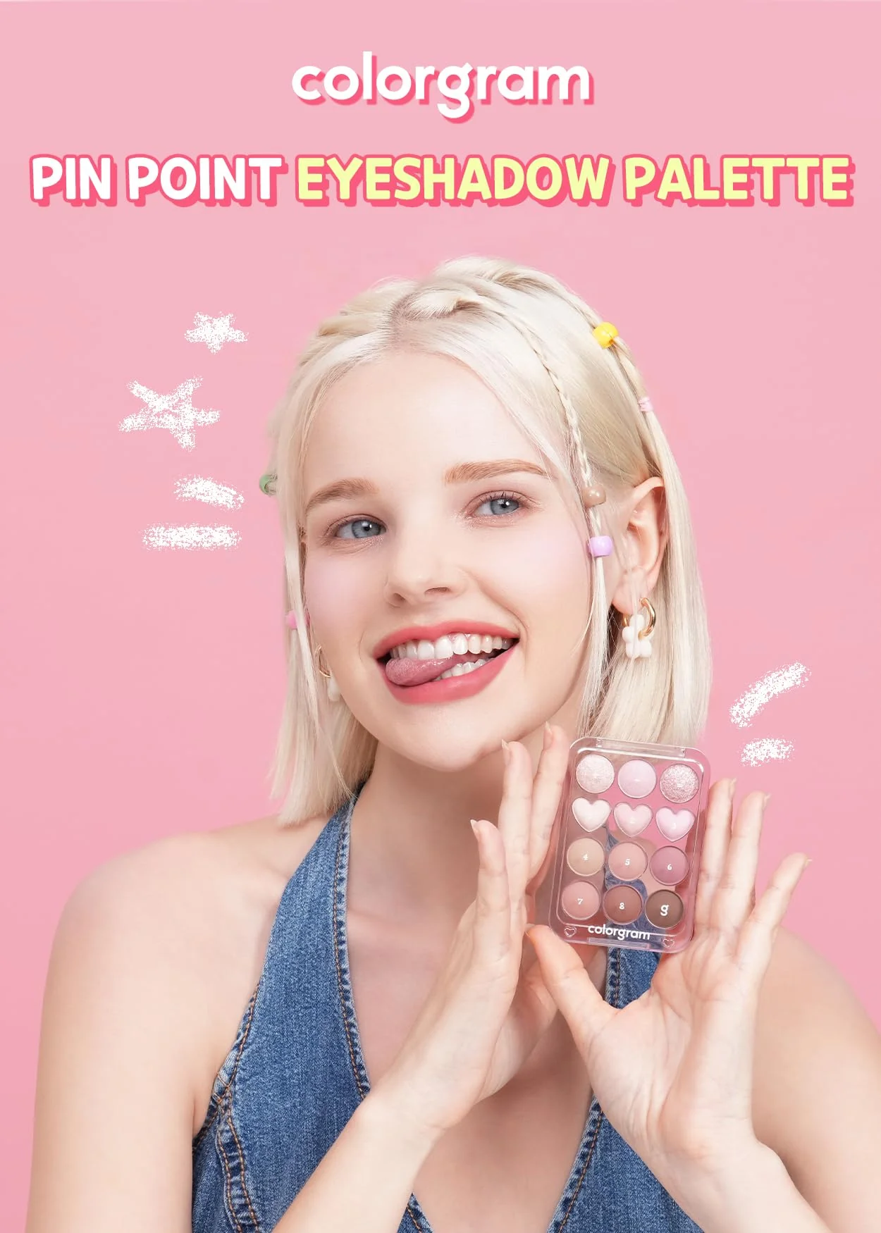 COLORGRAM Pin Point Eyeshadow Palette 04 Bright+Cool | Eyeshadow Palette for Daily makeup, Ultra-Blendable, Matte, Glitter, Shimmer Shades - Image 8