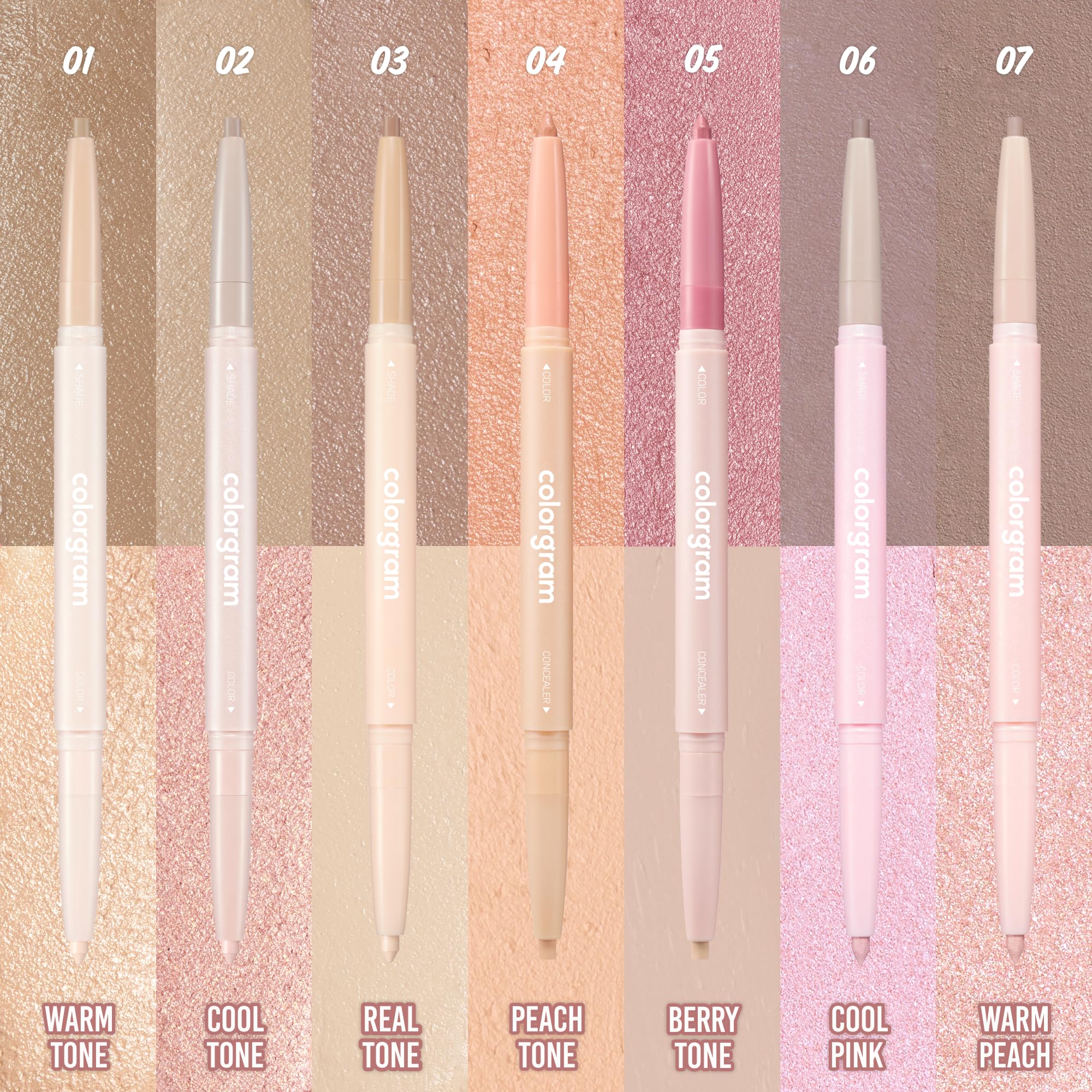 COLORGRAM Under Eye Highlighter Stick - 05 Berry | Silky-Smooth Long-Lasting Highlighter & Contouring Stick for Smudge-Proof, Shining Daily Makeup | K-Beauty Face Highlighters & Luminizers - Image 8