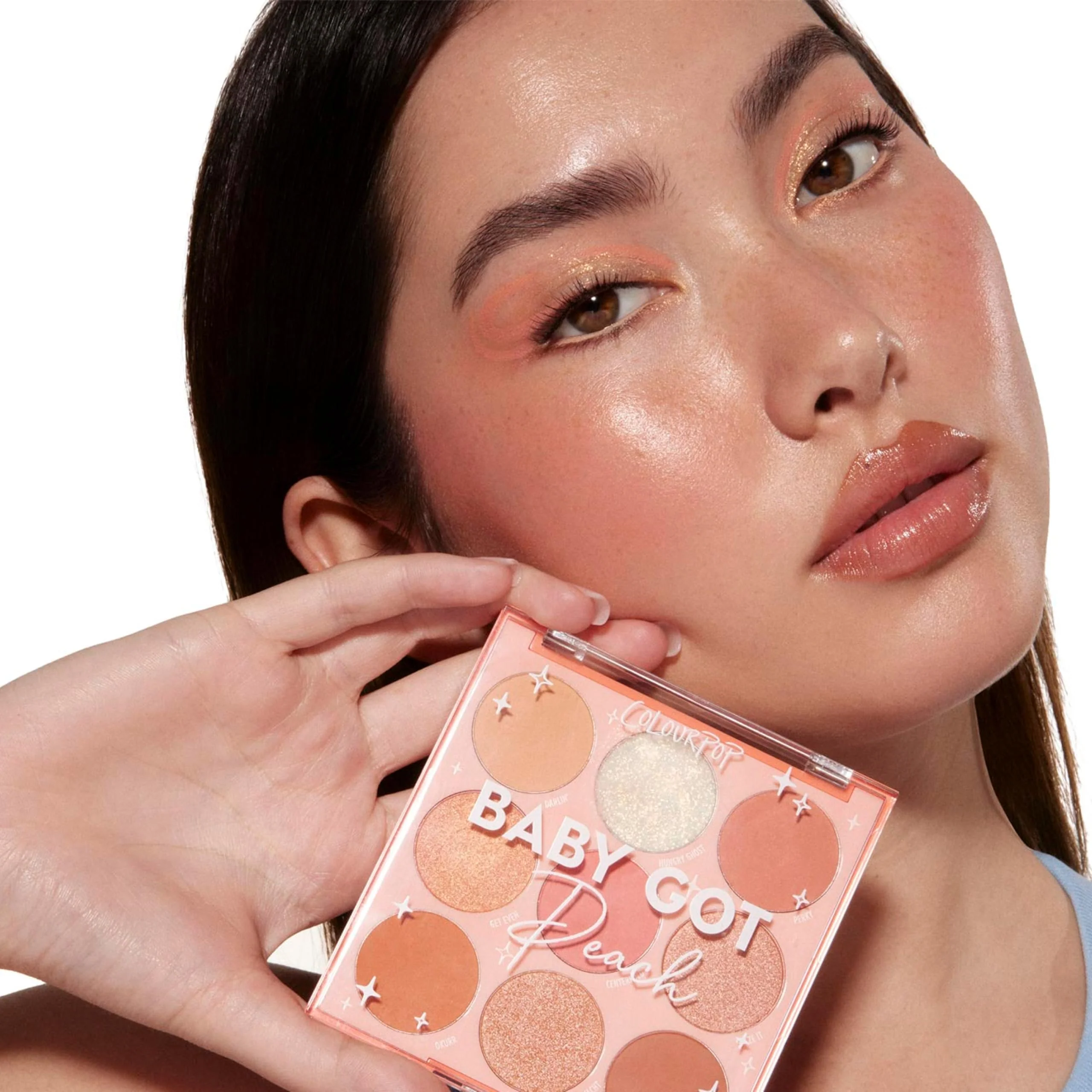 ColourPop Baby Got Peach Eyeshadow Palette - Orange & Coral Shadows with Metallic, Matte and Glitter Finishes - High-Pigment Eye Makeup with a Long-Wearing Formula (0.3 oz) - Image 8