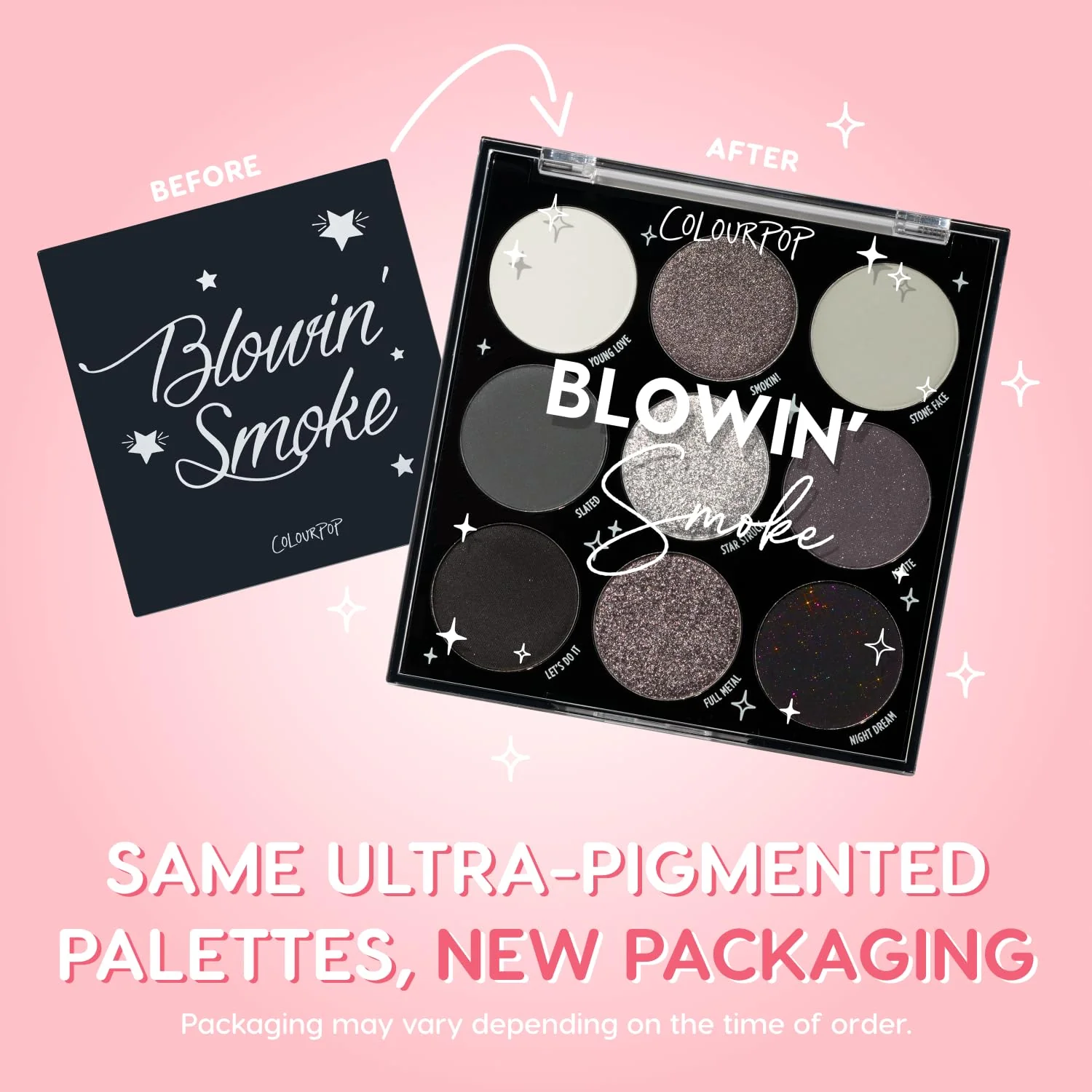 ColourPop Blowin' Smoke Eyeshadow Palette - Silver & Smokey Eye Eyeshadow Palette with Metallic & Matte Finishes - High-Pigment Eye Makeup with Long-Wearing Formula (0.3 oz) - Image 8