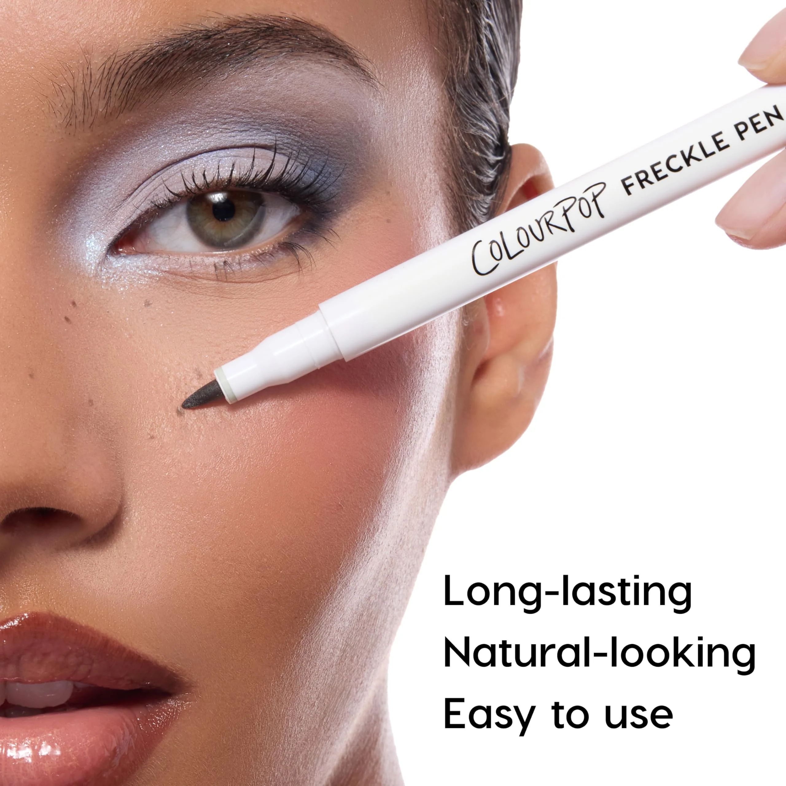 ColourPop Freckle Pen - Long-Lasting Faux Freckle Makeup with a Buildable Customizable Color - Natural Looking Fake Freckles with Soft Felt Tip Applicator - Soft Brown (0.03 oz) - Image 4