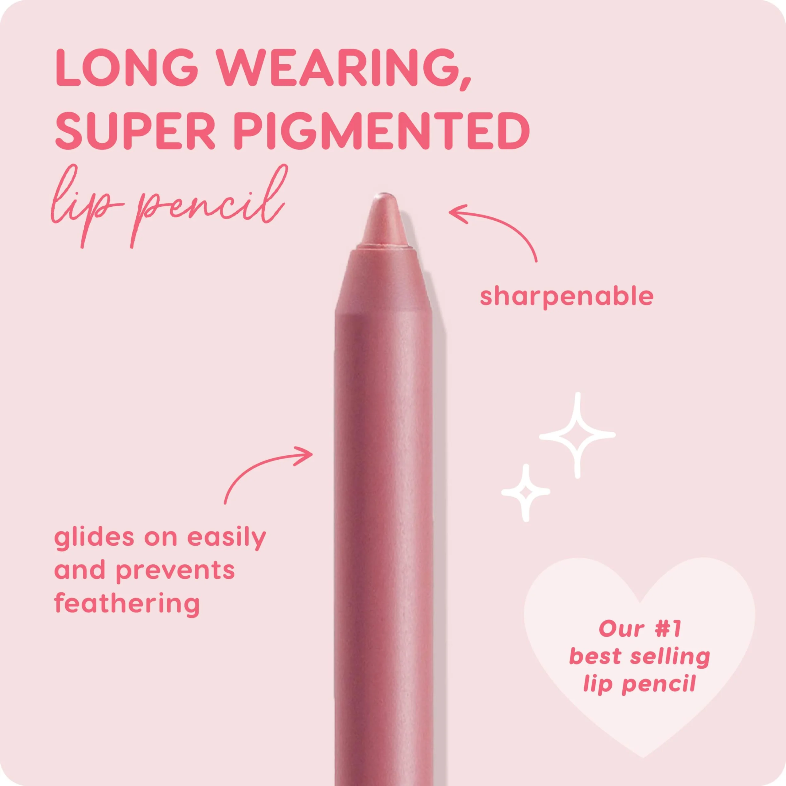 ColourPop Lippie Lip Pencil - High-Pigment, Long-Lasting Lip Liner - Sharpenable Lip Liner Pencil for High-Impact Lip Color - Vegan, Cream Formula with Precise Application - Good N Plenty (0.04 oz) - Image 3