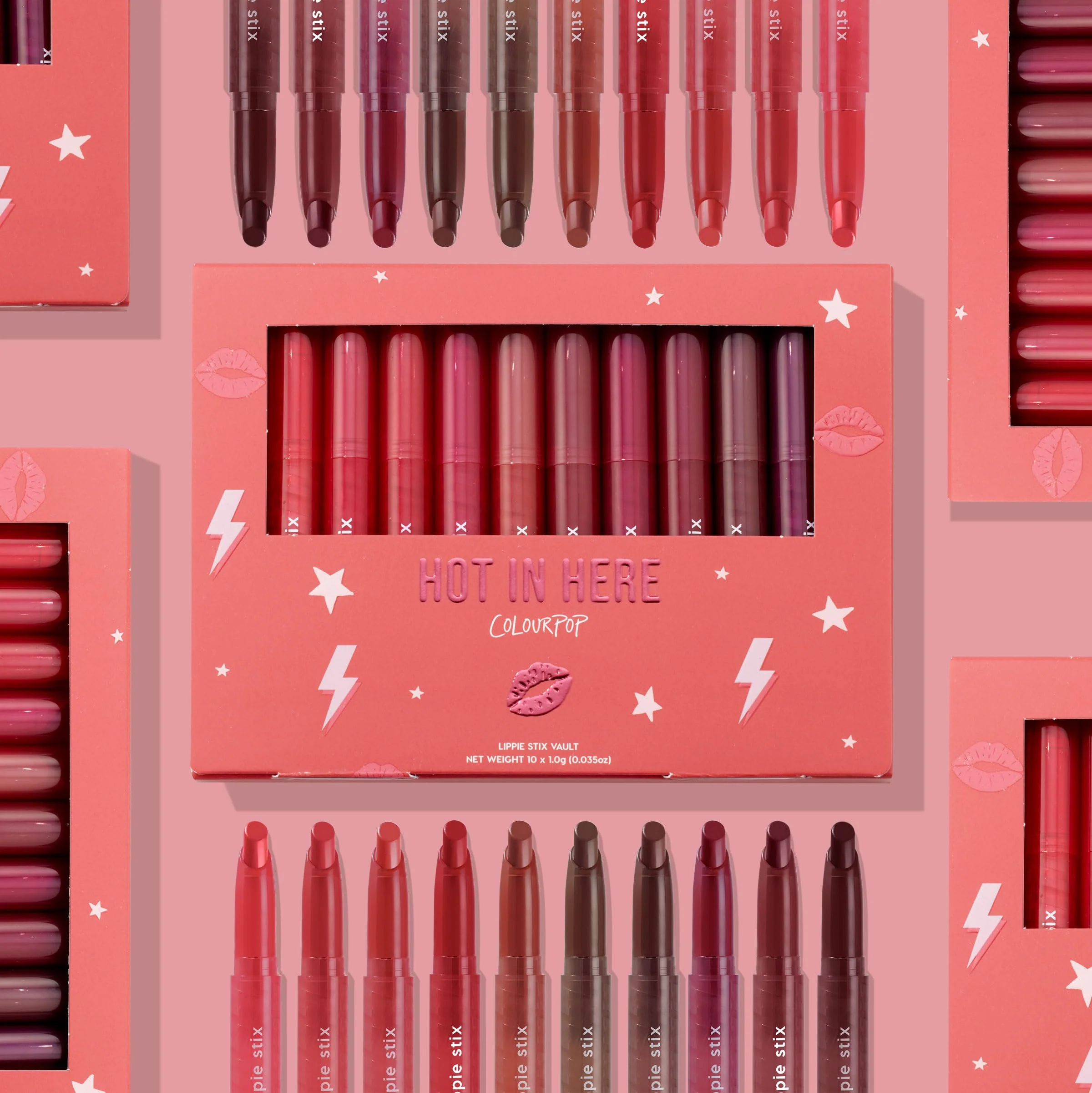 ColourPop Lippie Stix Vault - 10 Bold Red Lipsticks with a Long-Lasting Formula - Ultra-Pigmented Matte Lipstick with Vitamin E & Shea Butter for All Day Moisture - Hot in Here (0.04 oz) - Image 2