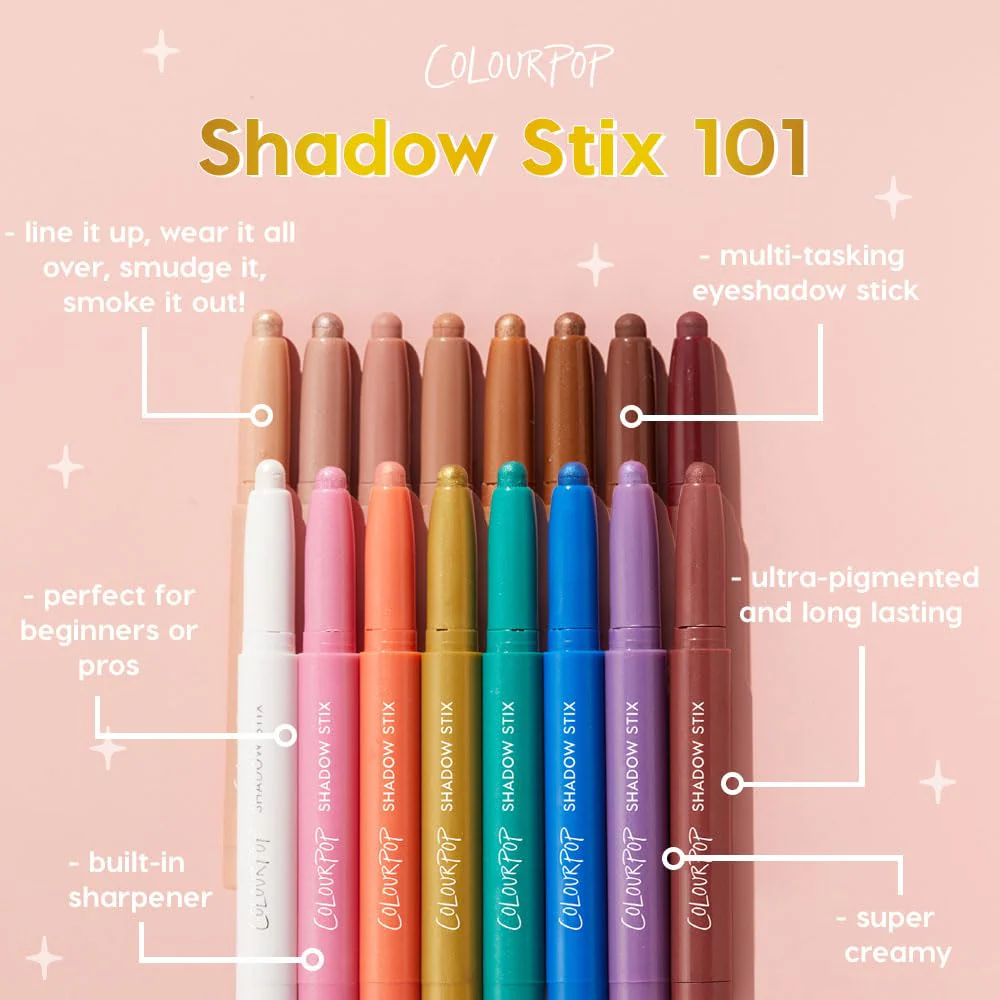 ColourPop Shadow Stix - Cream Eyeshadow Stick with Long-Lasting Color - Multi-Use Cream Makeup with a Built-In Sharpener & Precise Tip for Easy Application - Hey Boo (0.05 oz) - Image 4