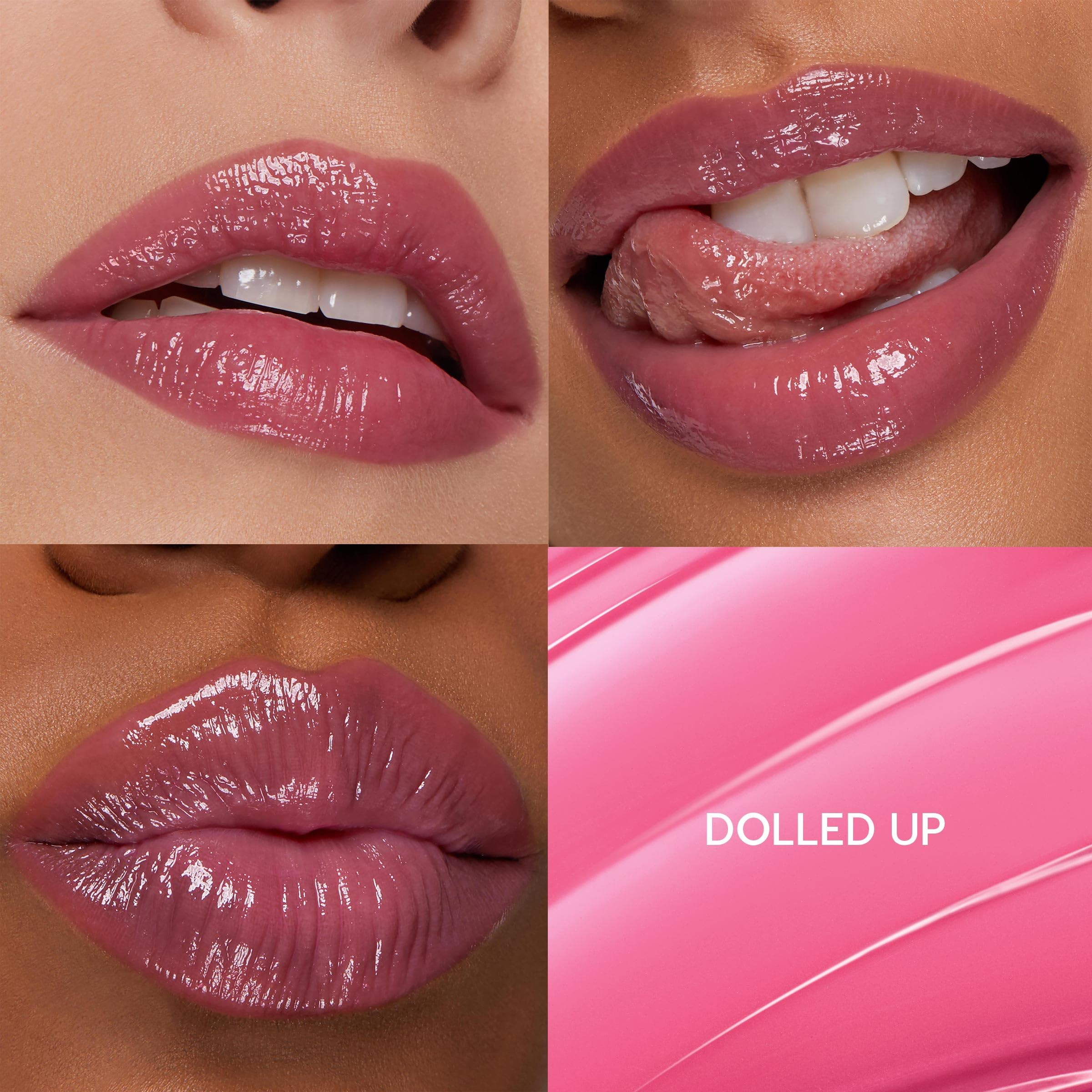 ColourPop So Juicy Plumping Lip Gloss Balm - Hydrating Lip Gloss & Balm Hybrid with Peptides - Non-Sticky Formula - Visibly Plumps Lips & Delivers Buildable Color - Dolled Up (0.07 oz) - Image 3
