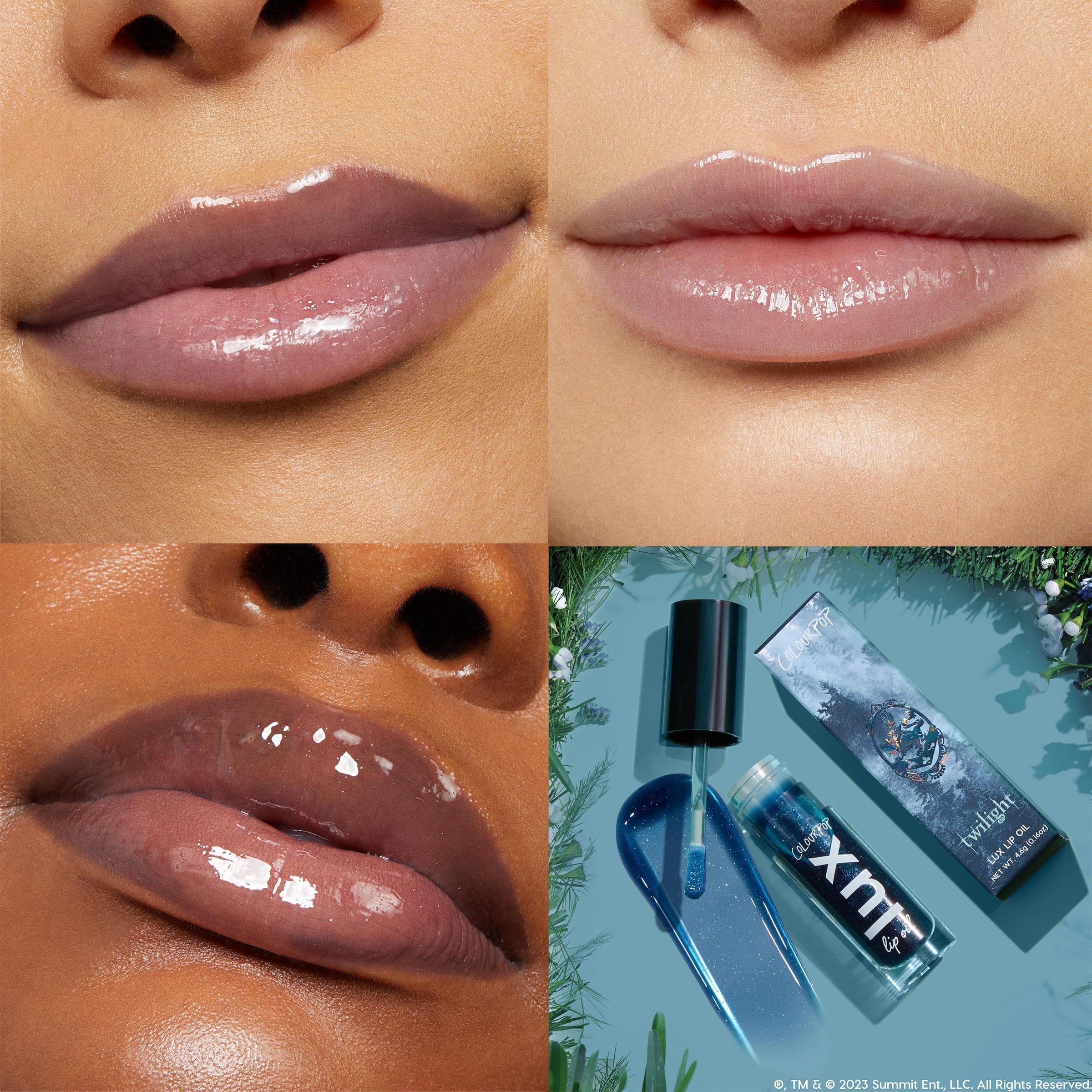 ColourPop x Twilight Lux Lip Oil - Hydrating, Sheer Tinted Lip Oil Formulated with Antioxidant-Rich Chamomile Extract & Calendula Oil - Non-Greasy, Nourishing Blue Lip Oil - Team Edward (0.16 oz) - Image 5