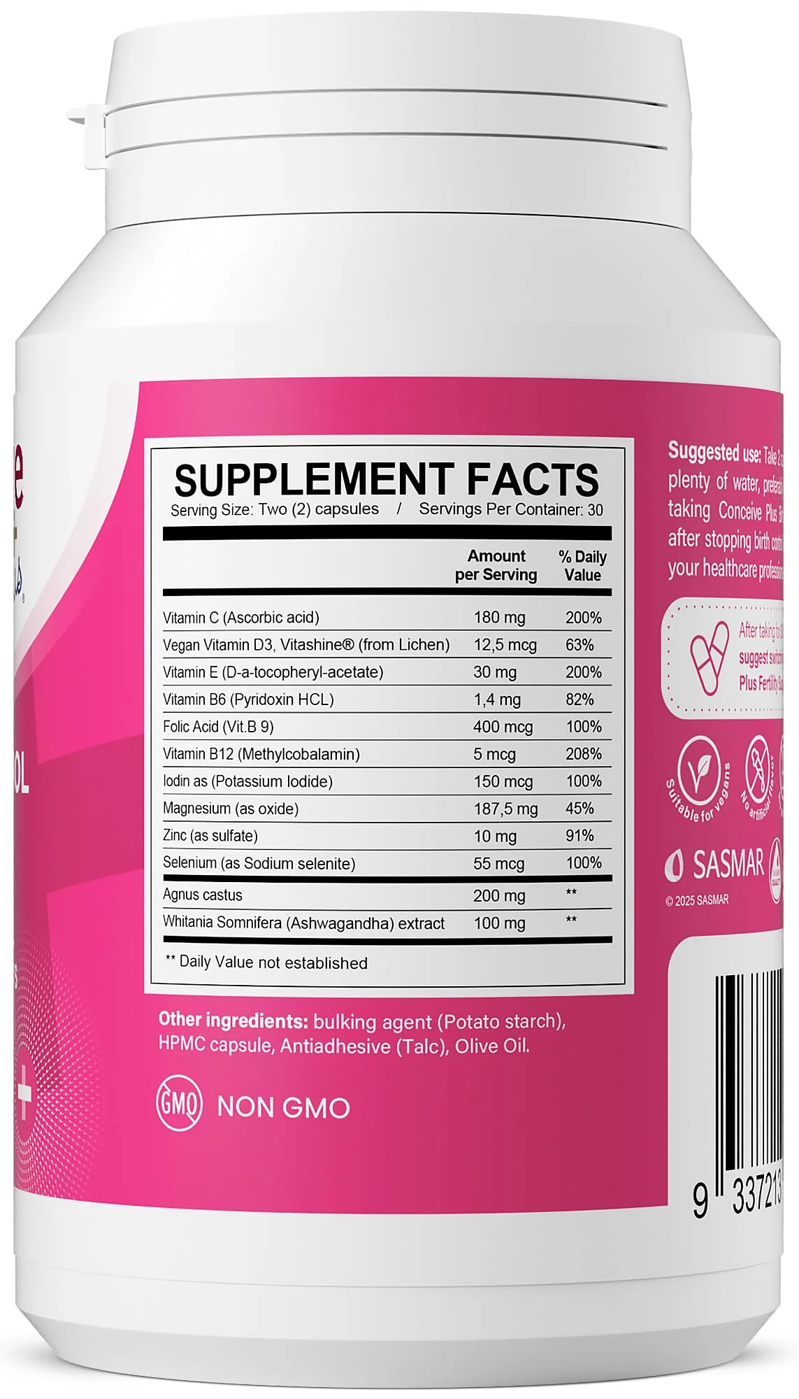 CONCEIVE PLUS Fertility Detox After Birth Control - Prenatal Vitamins for Women Trying to Conceive, Antioxidants, Folic Acid, 60 Capsules, 30 Day Program - Image 2