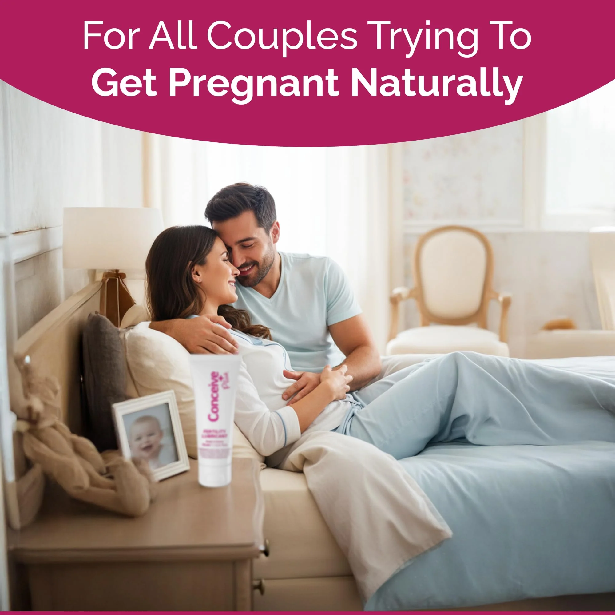 Conceive Plus Fertility Lubricant for TTC Couples – pH Balanced, Sperm Friendly Gel with Magnesium and Calcium – Water Based Fertility Lube – 2.5 oz Tube - Image 3