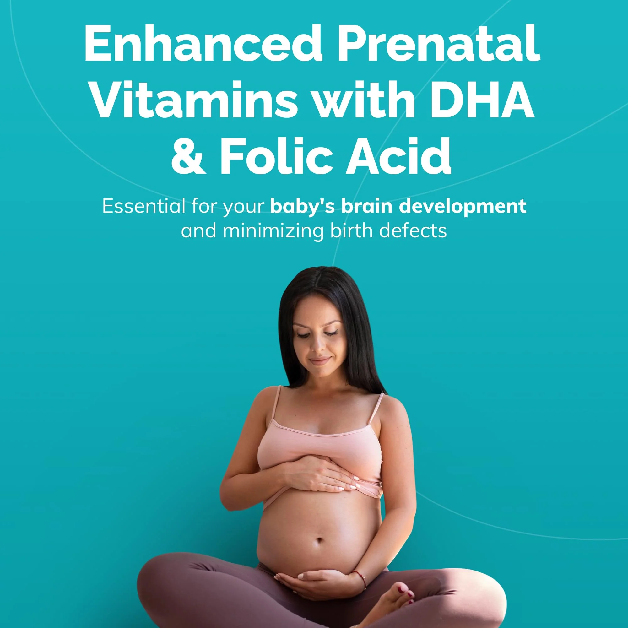 Conceive Plus Prenatal Vitamins for Women Supplement - Multivitamin With Folic Acid for Pregnancy Vegan, Choline, Iron - Pre Natal Vitamins DHA, Non GMO - Maternity Vitamin for Brain & Eye 60 Capsules - Image 3
