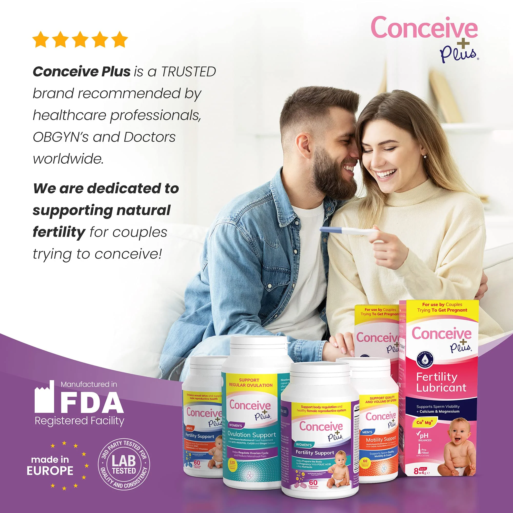 CONCEIVE PLUS Sleep Aid Gummy, 5 mg Melatonin, Supports Deep Restful Sleep, Non Habit-Forming - Delicious BlackBerry Flavor - Non-GMO Gluten-Free 60 Gummies - Image 2