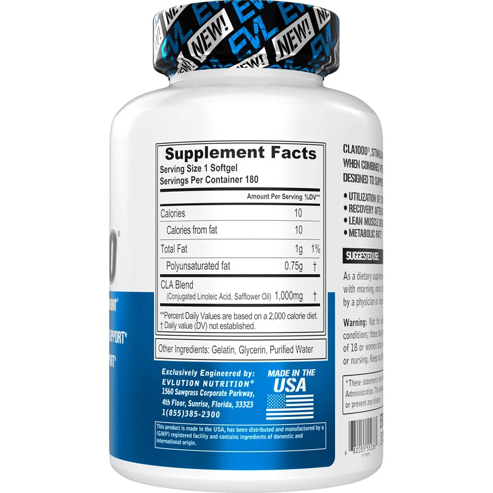 Conjugated Linoleic Acid CLA Pills - CLA 1000mg Diet Pills to Support Weight Loss Fat Burning Lean Muscle and Faster Metabolism - Stimulant-Free CLA 1000mg Safflower Based Fat Loss Support Pills - 180 - Image 5