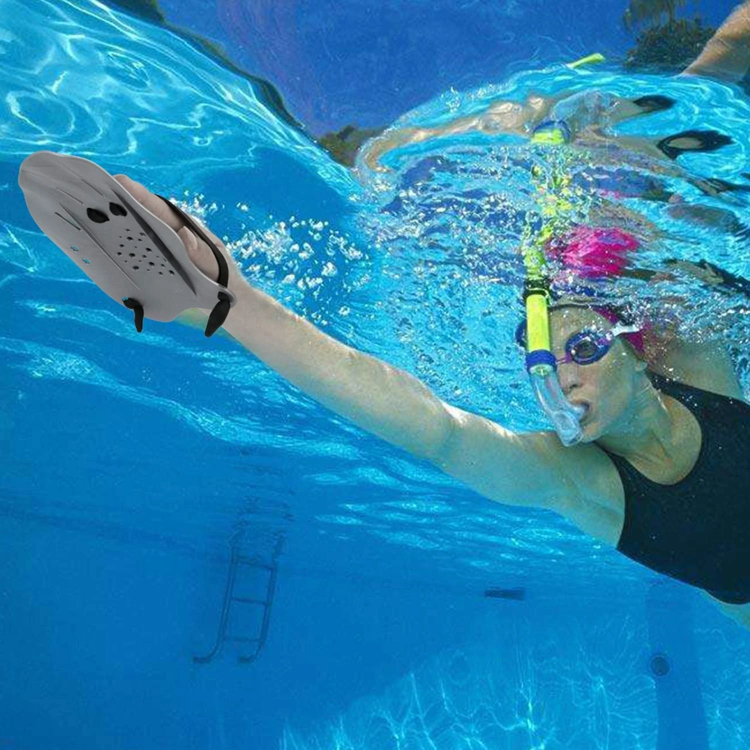 Contour Swim Paddles Hand, Swim Training Hand Paddles with Adjustable Straps, Swimming Hand Paddles for Women and Men - Image 2