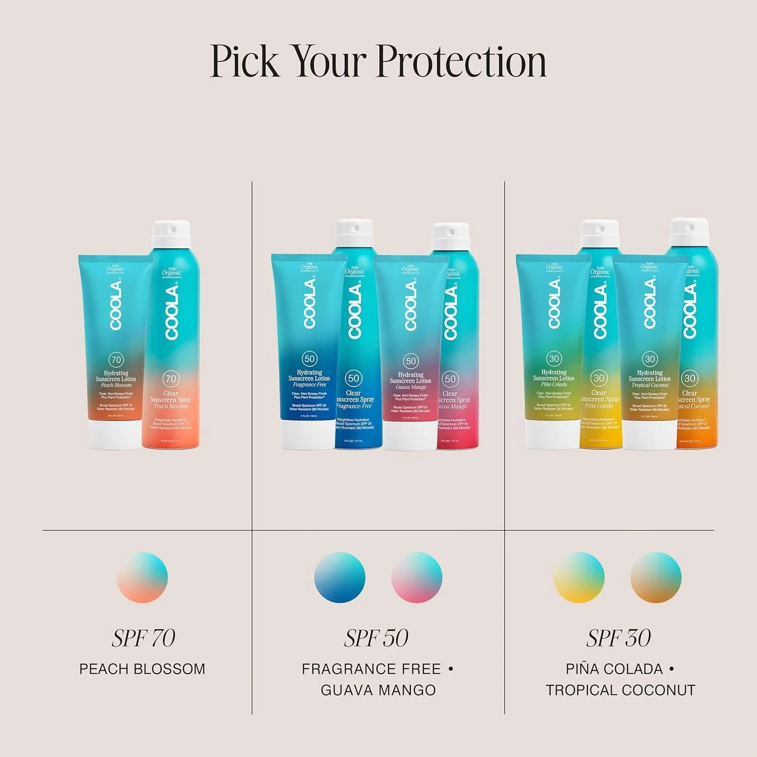 COOLA Organic Sunscreen SPF 30 Sunblock Spray, Dermatologist Tested Skin Care for Daily Protection, Vegan and Gluten Free, Tropical Coconut, 6 Fl Oz - Image 4