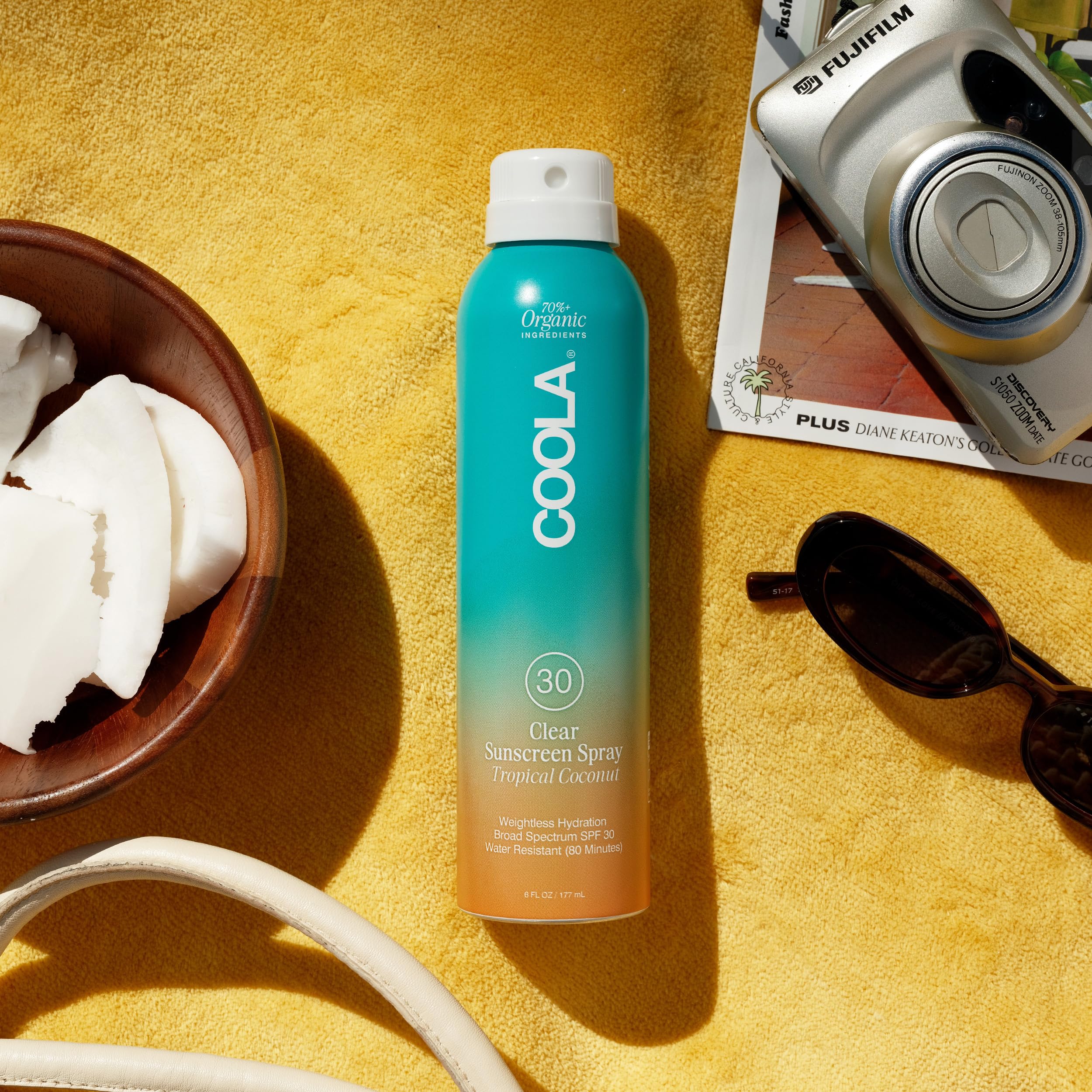 COOLA Organic Sunscreen SPF 30 Sunblock Spray, Dermatologist Tested Skin Care for Daily Protection, Vegan and Gluten Free, Tropical Coconut, 6 Fl Oz - Image 7