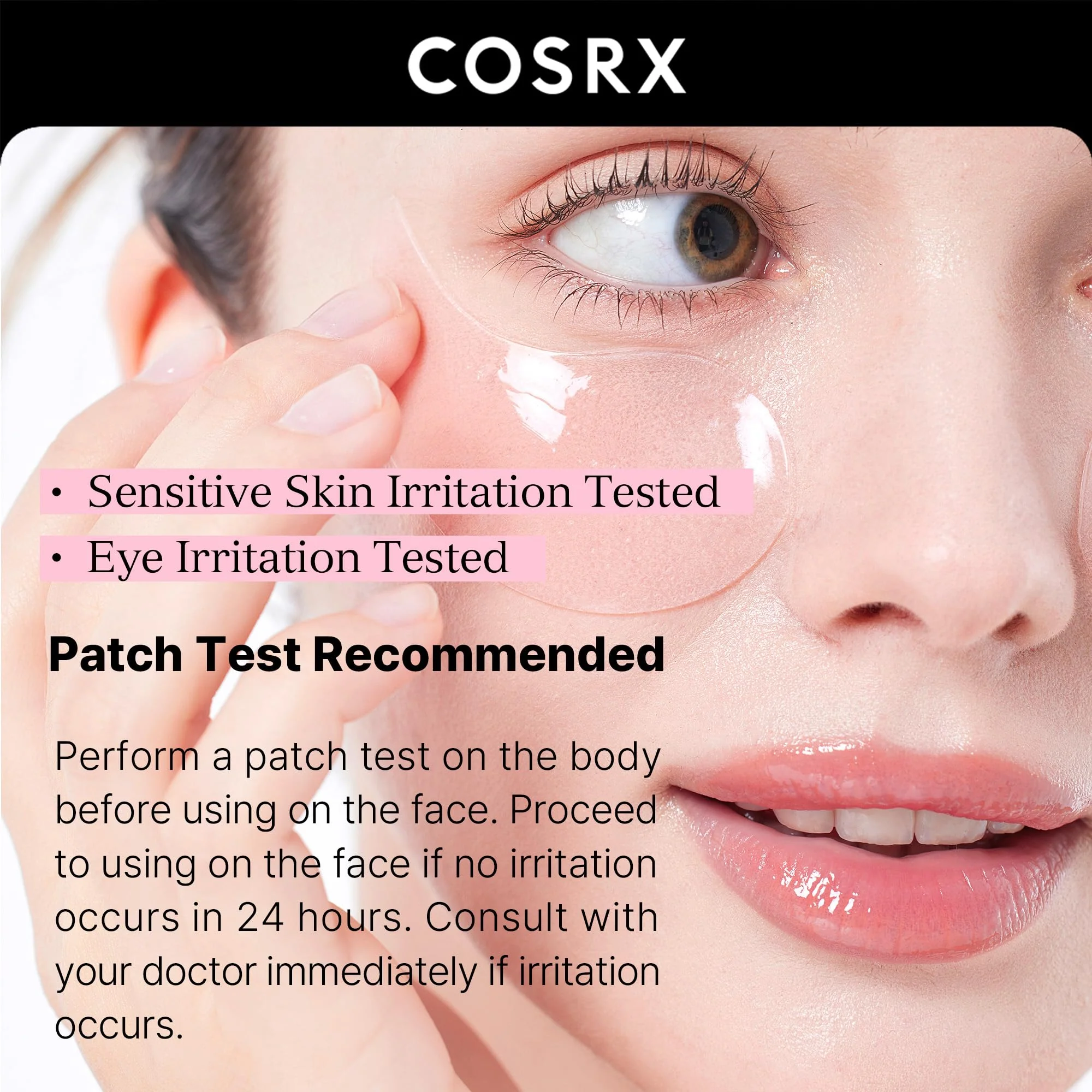 COSRX Pink Peptides Collagen Hydrogel Eye Patch for Puffy Eyes and Dark Circles, Under Eye Mask, 60 Under Eye Patches, Korean Skin Care - Image 4