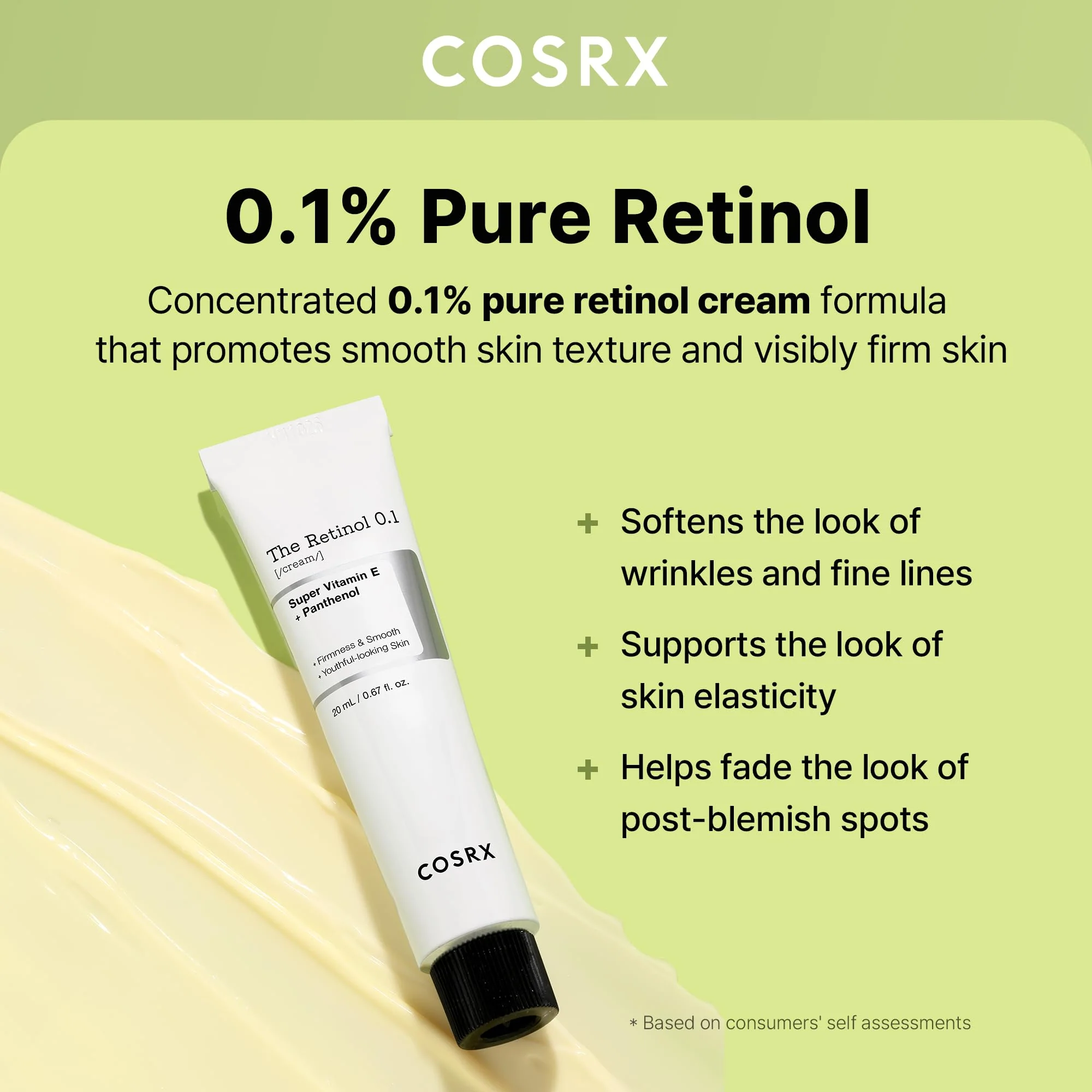 COSRX Retinol 0.1% Cream, 0.67 Oz, Anti-aging Eye & Neck Cream with Retinoid Treatment to Firm Skin, Reduce Wrinkles, Fine Lines, Signs of Aging, Gentle Daily Korean Skin Care - Image 9