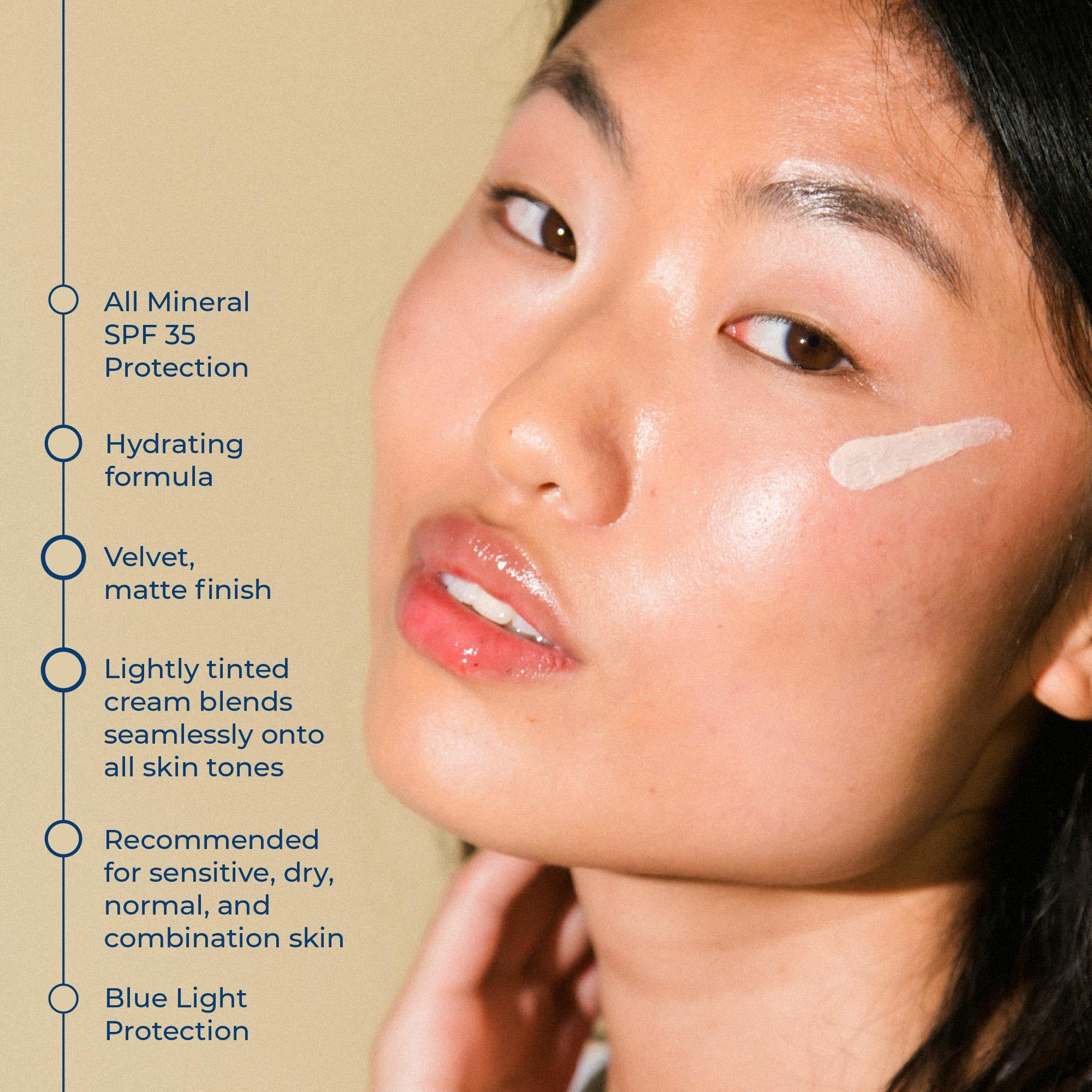 CoTZ Face Moisture Lightly Tinted Mineral Sunscreen Broad Spectrum SPF 35; 1.5 oz / 42.5 g - Image 4