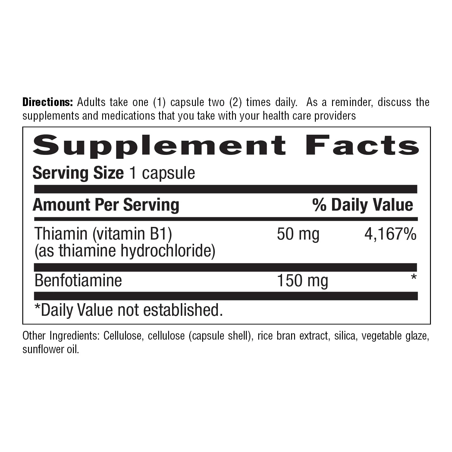 Country Life Benfotiamine with Thiamin, Nerve Health Support, 150mg, 60 Vegetarian Capsules, Certified Gluten Free, Certified Vegan - Image 3