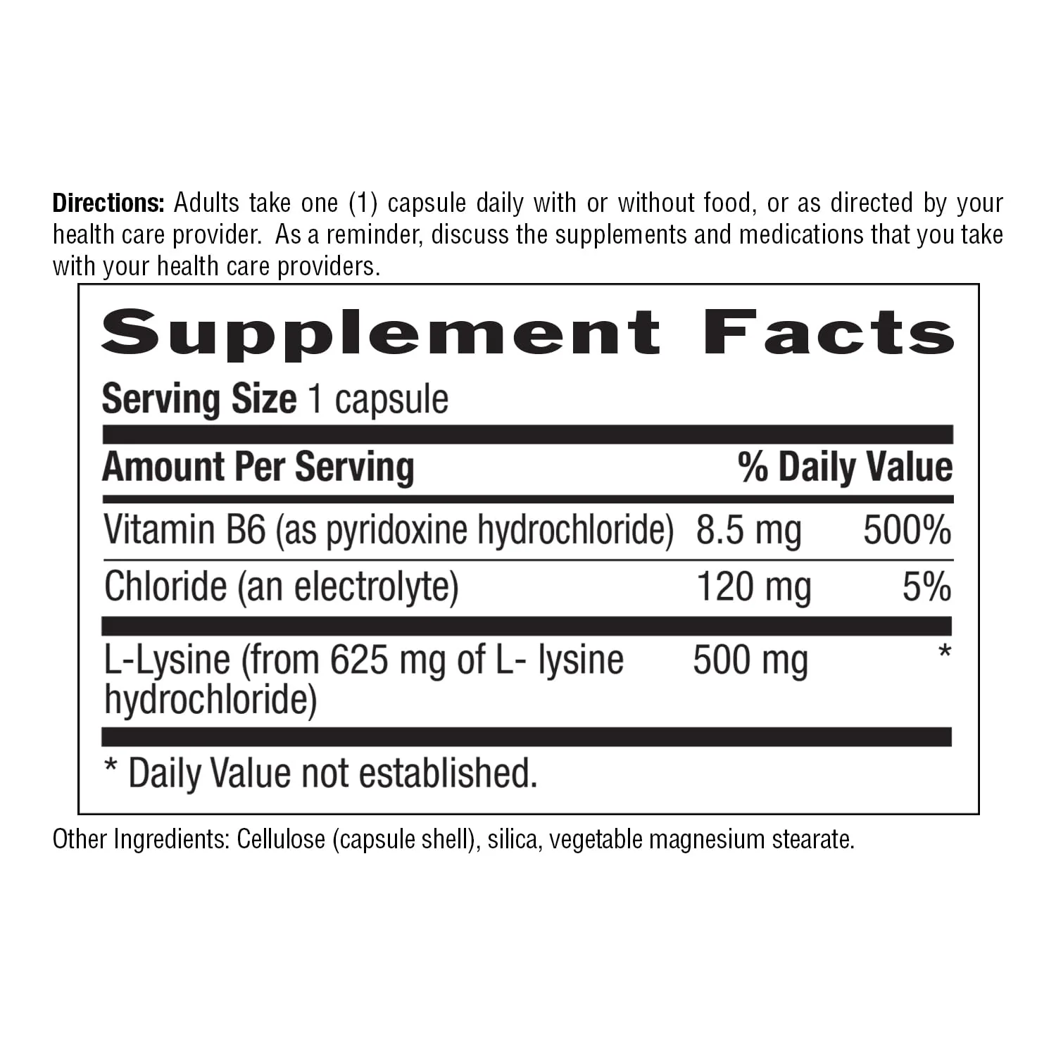 Country Life L-Lysine 500mg with B-6, Supports Immune Health, Promotes Collagen Renewal in Lips and Mouth, 250 Vegan Capsules, Certified Gluten Free, Certified Vegan - Image 3