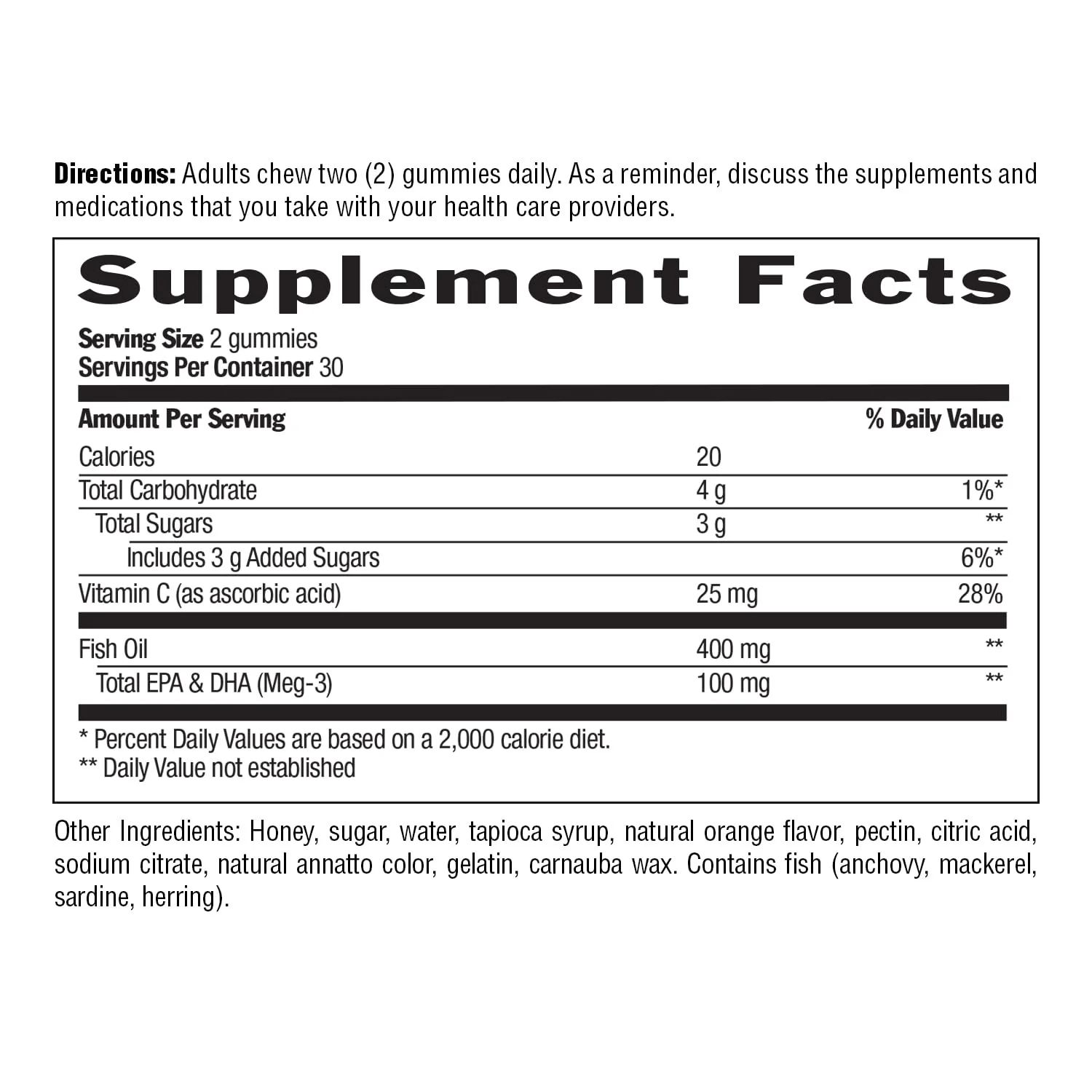 Country Life Omega-3 Honey Gummies – Cardiovascular & Brain Health Support – Non-GMO, Certified Gluten Free – Naturally Sweetened – 60 Gummies - Image 4