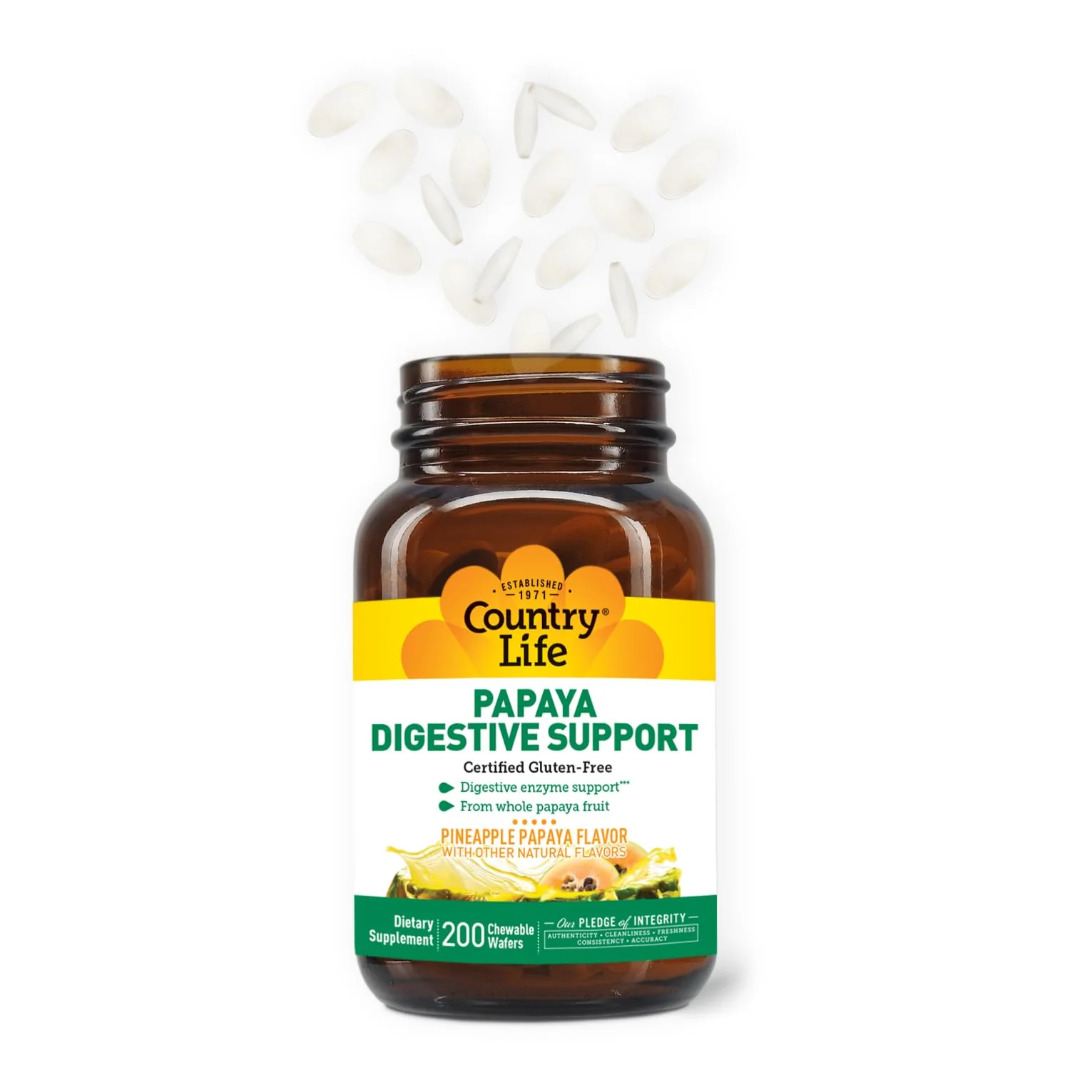 Country Life, Papaya Digestive Support, Daily Enzymes to Promote Digestive Health and Nutrient Absorption, 200 - Image 7