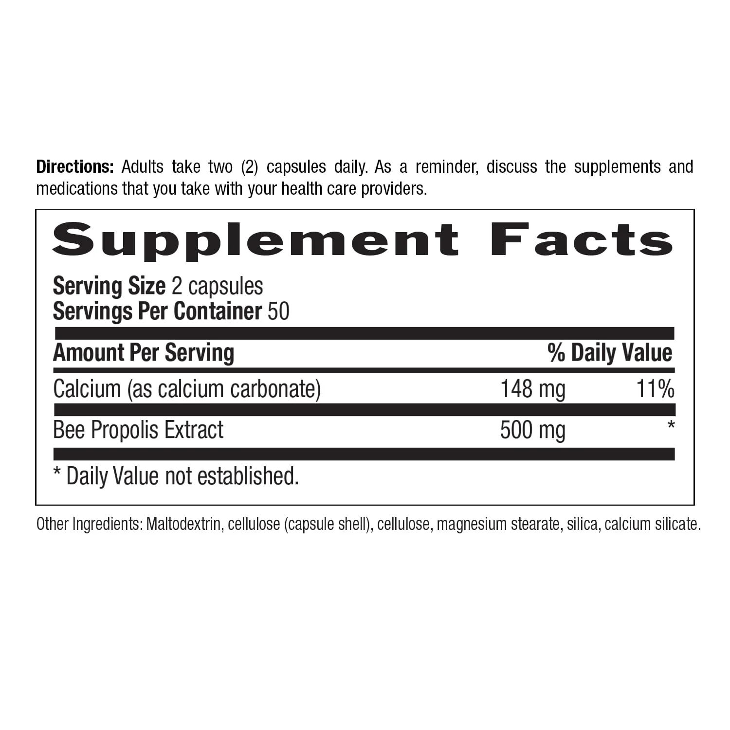 Country Life - Pure Bee Propolis Caps, 500 mg - 100 Vegetarian Capsules - Image 4