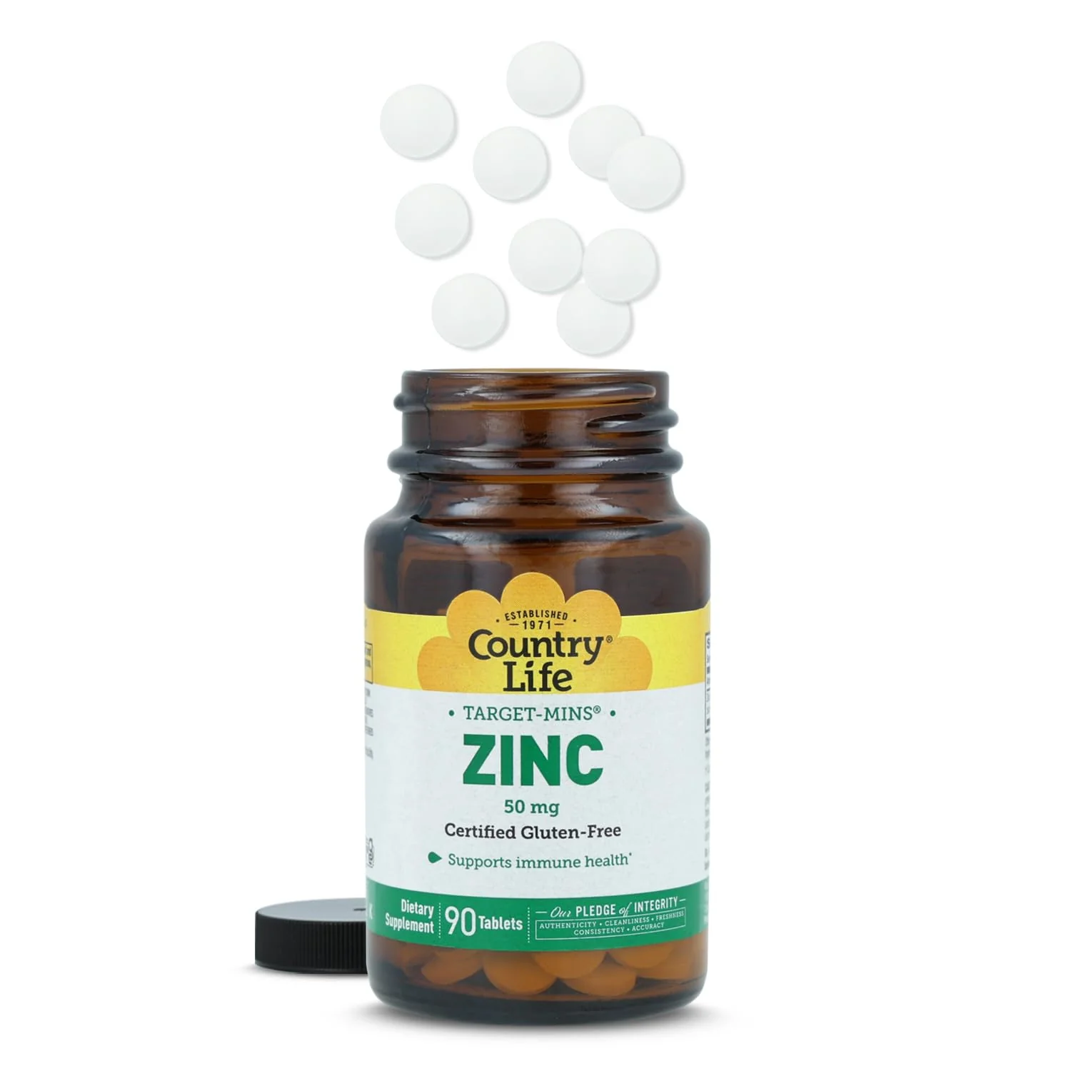 Country Life Target-Mins Zinc 50 mg 90 Tablets - Zinc Supplements for Immune Health - Zinc 50mg - Zinc Support - Image 2