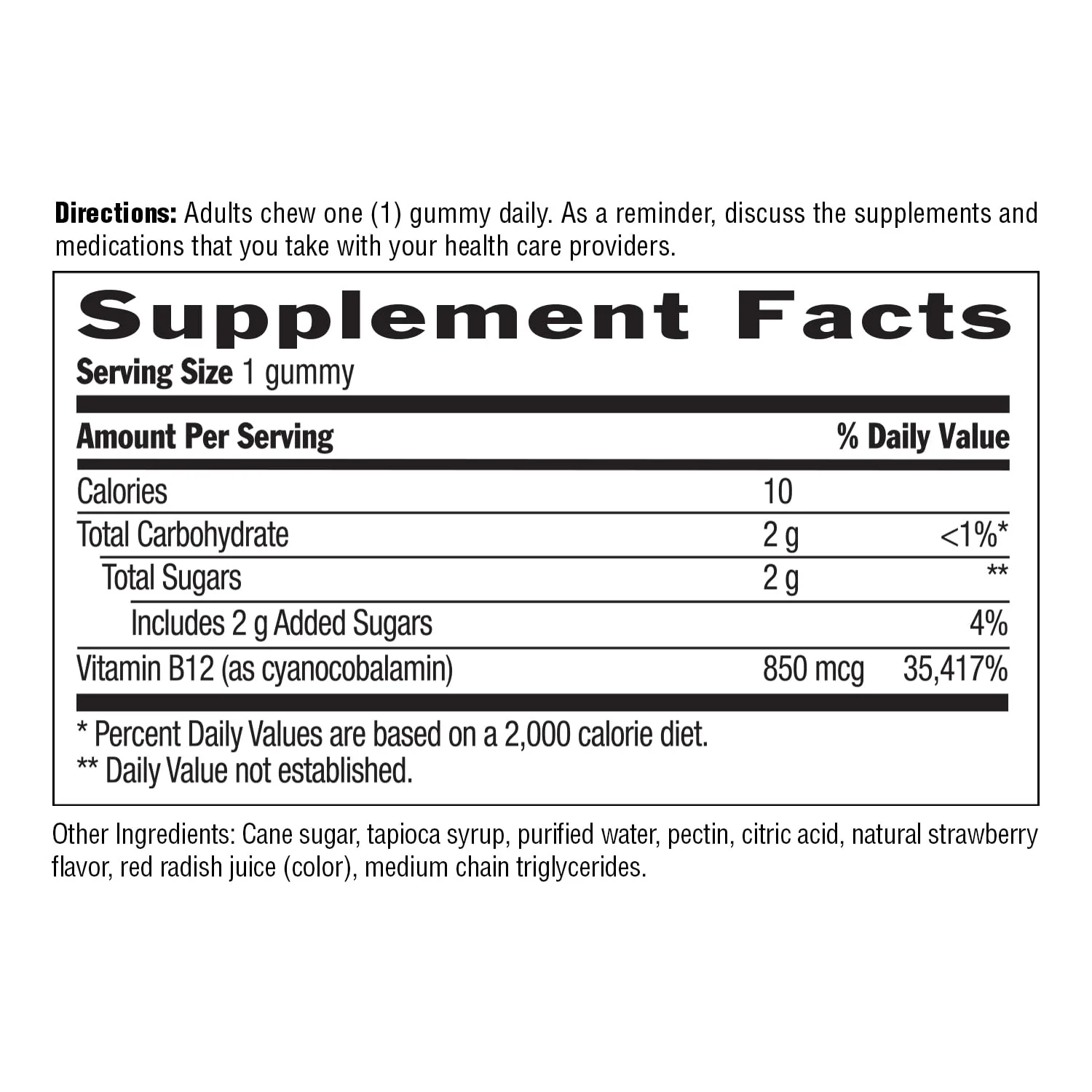 Country Life Vitamin B12 Gummies – 850 mcg Cyanocobalamin, 120 Count – Vegan, Gluten-Free Gummy Supplement for Energy Metabolism & Nervous System Support – Natural Strawberry Flavor, 2g Sugar - Image 2